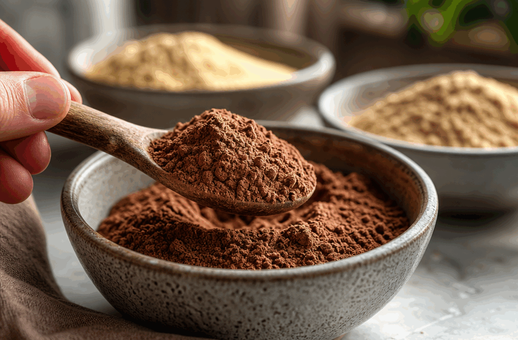 3 poudres protéinées maison faciles à faire : 46 g de protéines pour 100 g 🔥 Description Découvrez trois recettes simples et rapides pour préparer vos propres poudres protéinées maison, riches en protéines et sans additifs chimiques. Ces mélanges savoureux conviennent parfaitement aux sportifs, aux personnes cherchant à augmenter leur apport protéique ou à ceux qui veulent une alternative naturelle et économique aux produits industriels. Chaque poudre offre une texture fine et se mélange facilement aux boissons, smoothies ou recettes de pâtisserie pour un boost nutritif efficace. Informations Temps de préparation : 10 minutes Temps de cuisson : 15 minutes (optionnel pour certaines poudres) Nombre de portions : 3 pots de 100 g (environ) Difficulté : Facile Ingrédients Poudre protéinée n°1 : Pois chiche torréfié 150 g de pois chiches secs Poudre protéinée n°2 : Avoine et graines de chanvre 70 g de flocons d’avoine 30 g de graines de chanvre décortiquées Poudre protéinée n°3 : Amandes et graines de tournesol 50 g d’amandes crues 50 g de graines de tournesol décortiquées Préparation Pour la poudre de pois chiche : Rincez les pois chiches puis étalez-les sur une plaque allant au four. Torréfiez-les à 180°C pendant 15 minutes en remuant à mi-cuisson pour éviter qu’ils brûlent. Laissez refroidir complètement les pois chiches torréfiés pour assurer une bonne mouture. Mixez les pois chiches dans un blender ou un moulin à café en plusieurs fois, jusqu’à obtenir une poudre fine et homogène. Réservez dans un bocal hermétique. Pour la poudre avoine-chanvre : Passez les flocons d’avoine au mixeur pour les réduire en farine fine. Ajoutez les graines de chanvre et mixez quelques secondes pour bien les hacher sans obtenir une pâte. Mélangez bien et conservez dans un récipient hermétique. Pour la poudre amandes-tournesol : Faites légèrement torréfier les amandes et les graines de tournesol à 150°C pendant 10 minutes en remuant régulièrement. Laissez refroidir, puis broyez-les en poudre fine à l’aide d’un robot puissant. Stockez la poudre obtenue dans un pot bien fermé à l’abri de la lumière. Astuces Utilisez un mixeur puissant ou un moulin à café pour obtenir une poudre vraiment fine et éviter les grumeaux dans vos préparations. Conservez les poudres dans des contenants hermétiques au frais pour préserver leur fraîcheur et éviter l’oxydation des matières grasses. Pour varier les plaisirs, ajoutez des épices comme de la cannelle, de la vanille ou du cacao en poudre à vos mélanges. Adaptez les proportions selon vos goûts et besoins : augmentez les graines pour un apport plus riche en acides gras essentiels. Service Intégrez ces poudres protéinées aux smoothies, yaourts, porridges ou recettes de pancakes pour enrichir vos repas. Elles sont idéales avant ou après une séance de sport, ou pour un encas nutritif à tout moment de la journée.