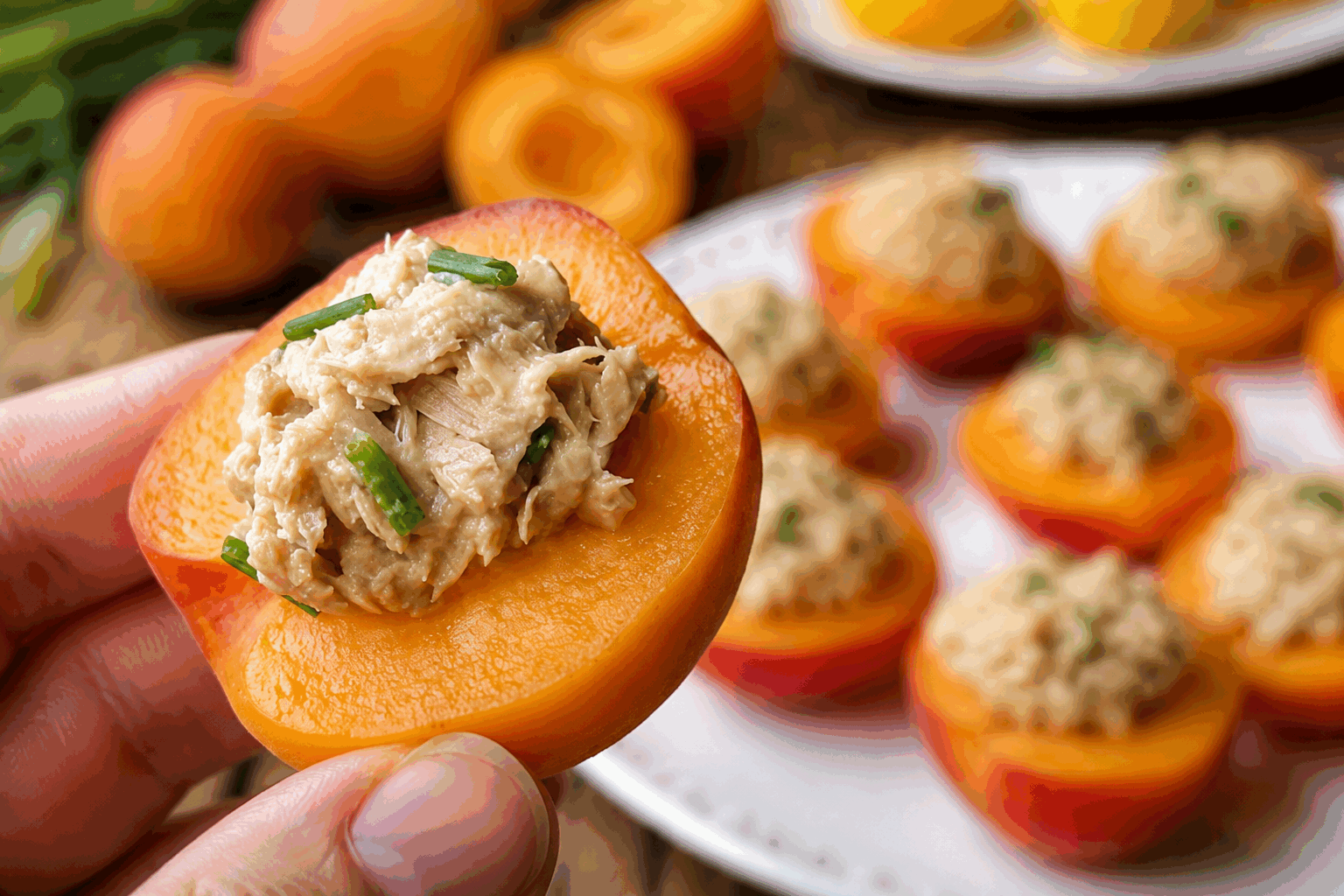 5 ingrédients pour des bouchées abricots-thon prêtes en 5 minutes, parfaites en entrée 🧡