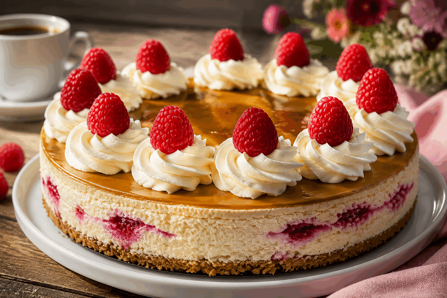 5 minutes et 3 ingrédients pour un cheesecake spéculos-framboises sans cuisson qui fond dans la bouche 😍