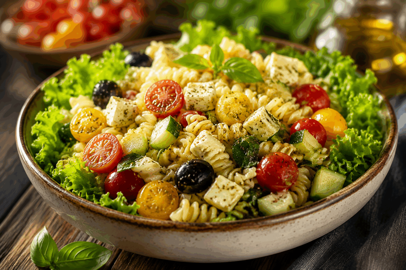 5 minutes et 4 ingrédients pour une salade de pâtes au pesto qui va vous réconcilier avec l’été 👌