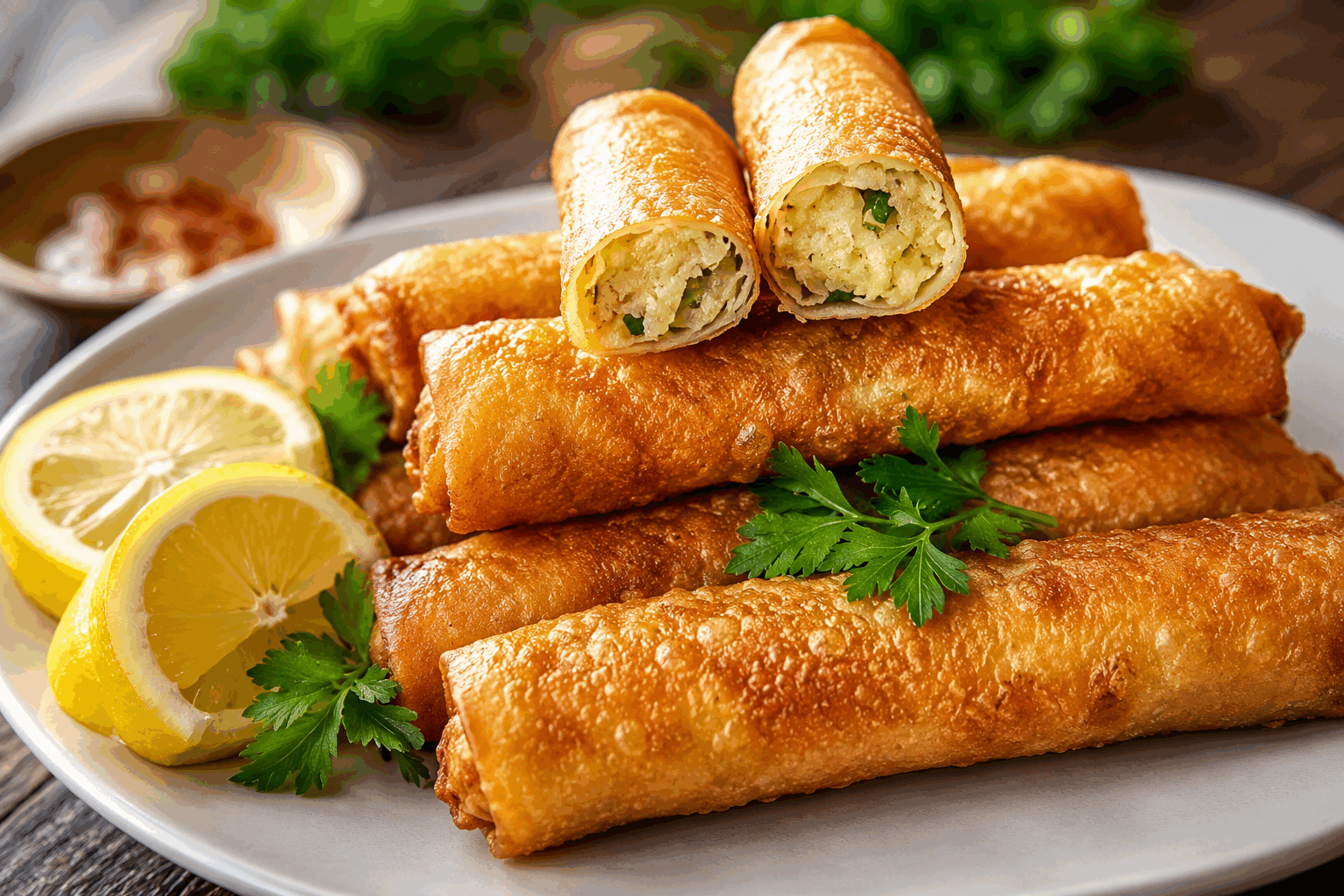 5 minutes pour des cigares pommes de terre, thon et fromage fondants et gourmands ✨ Description Ces cigares croustillants et dorés allient la douceur des pommes de terre à la saveur délicate du thon, enrichie par un fromage fondant irrésistible. Parfaits en apéritif ou en entrée rapide, ils séduisent par leur texture légère et leur goût gourmand, idéal pour un moment convivial en toute simplicité. Informations Temps de préparation : 5 minutes Temps de cuisson : 15 minutes Nombre de portions : 6 pièces Difficulté : Facile Ingrédients Pour les cigares 3 pommes de terre moyennes (environ 400 g) 1 boîte de thon au naturel (environ 120 g égoutté) 100 g de fromage fondant (type mozzarella ou emmental râpé) 6 feuilles de brick 1 œuf 1 cuillère à soupe de crème fraîche Sel et poivre du moulin Huile d'olive pour la cuisson Préparation Épluchez les pommes de terre, coupez-les en petits cubes et faites-les cuire à l'eau bouillante salée pendant 10 minutes jusqu'à ce qu'elles soient tendres. Égouttez-les bien. Dans un saladier, écrasez les pommes de terre à la fourchette. Ajoutez le thon émietté, le fromage râpé, la cuillère de crème fraîche, l'œuf, du sel et du poivre. Mélangez jusqu'à obtenir une préparation homogène. Coupez chaque feuille de brick en deux. Déposez une cuillère de farce sur le bord large de la demi-feuille, puis roulez en forme de cigare en repliant les côtés pour enfermer la garniture. Faites chauffer un peu d'huile d'olive dans une poêle à feu moyen. Faites dorer les cigares sur toutes les faces pendant 10 à 15 minutes, en les retournant régulièrement pour obtenir une belle coloration dorée et un fromage bien fondu à l'intérieur. Égouttez-les sur du papier absorbant avant de servir bien chauds. Astuces Pour une version plus légère, vous pouvez cuire les cigares au four à 180°C pendant 15 minutes en les badigeonnant légèrement d'huile d'olive. Variez les fromages selon vos goûts : comté, gruyère ou même un mélange de fromages pour plus de gourmandise. Ajoutez des herbes fraîches hachées (ciboulette, persil) à la farce pour plus de fraîcheur et de saveurs. Veillez à bien sceller les cigares pour éviter que la garniture ne s’échappe à la cuisson. Service Servez ces cigares accompagnés d’une salade verte légèrement assaisonnée ou d'une sauce au yaourt citronnée pour un contraste frais. Ils conviennent parfaitement pour un apéritif convivial, un brunch ou une entrée rapide, à déguster chaud pour profiter pleinement du fromage fondant.