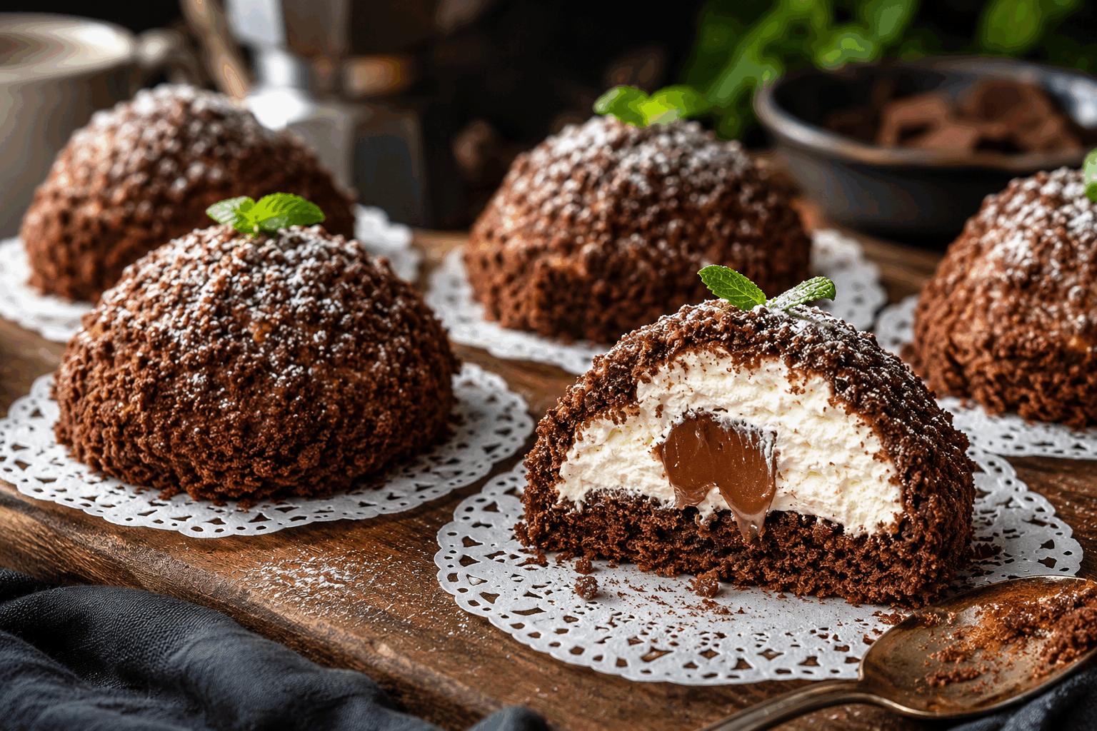 5 minutes pour des dômes gourmands et légers, le dessert de Noël parfait ✨ Description Ces dômes délicats allient légèreté et gourmandise pour un dessert de Noël rapide et festif. Leur texture aérienne et leur finition élégante séduiront vos convives en un instant. Parfaits pour clore un repas de fête sur une note douce et raffinée. Informations Temps de préparation : 5 minutes Temps de cuisson : 0 minute Nombre de portions : 6 pièces Difficulté : Facile Ingrédients Pour les dômes 200 g de fromage blanc 0% ou fromage frais léger 100 ml de crème liquide entière très froide 50 g de sucre glace 1 cuillère à café d’extrait de vanille 3 feuilles de gélatine Pour la décoration 30 g de chocolat noir Quelques fruits rouges frais (framboises, groseilles) Quelques feuilles de menthe fraîche Préparation Faites tremper les feuilles de gélatine dans un bol d'eau froide pendant 5 minutes pour les ramollir. Chauffez doucement 2 cuillères à soupe d'eau dans une petite casserole, puis retirez du feu et incorporez la gélatine essorée. Mélangez bien pour dissoudre complètement. Dans un saladier, fouettez la crème liquide très froide en chantilly ferme. Dans un autre récipient, mélangez le fromage blanc, le sucre glace, l’extrait de vanille et la gélatine dissoute. Incorporez délicatement la chantilly dans le mélange au fromage blanc à l’aide d’une spatule pour garder la texture aérienne. Versez cette mousse légère dans des moules en silicone en forme de dômes. Placez au réfrigérateur pendant au moins 2 heures pour faire prendre les dômes. Avant de servir, démoulez délicatement, décorez avec un filet de chocolat fondu, quelques fruits rouges et une feuille de menthe. Astuces Veillez à bien fouetter la crème liquide très froide pour obtenir une chantilly ferme et stable. Passez rapidement les moules sous l'eau tiède avant démoulage pour faciliter la sortie des dômes. Variez la décoration selon vos envies : copeaux de chocolat blanc, zestes d’orange ou éclats de pistaches apportent une touche festive. Préparez les dômes la veille pour un dessert encore plus raffermi et des saveurs développées. Service Servez ces dômes légers en dessert de Noël accompagné d’un coulis de fruits rouges chaud ou d’un verre de vin doux naturel. Présentez-les sur des assiettes individuelles agrémentées d’une feuille de menthe et de quelques fruits frais pour une finition élégante et gourmande.