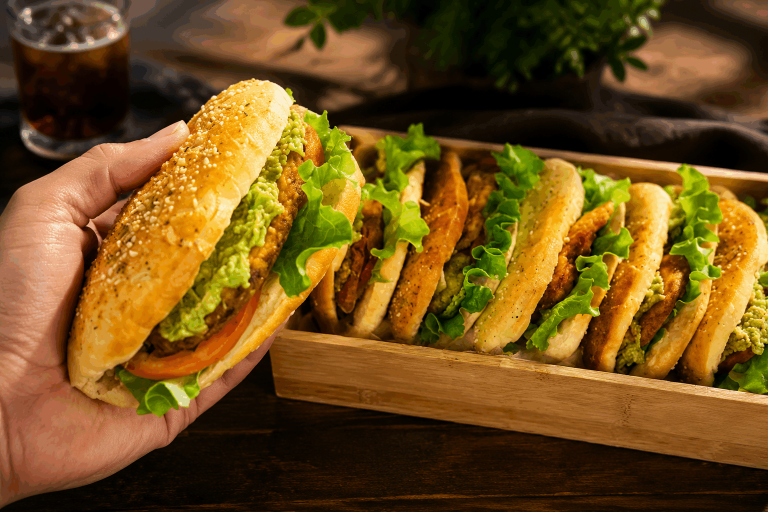 5 minutes pour un sandwich poulet avocat maison qui fond dans la bouche 😍🔥 Description Ce sandwich maison allie la douceur crémeuse de l’avocat à la tendreté du poulet grillé, offrant une explosion de saveurs à chaque bouchée. Facile et rapide à préparer, il séduit par sa fraîcheur et son texture fondante, idéal pour un déjeuner express ou un en-cas gourmand. Informations Temps de préparation : 5 minutes Temps de cuisson : 5 minutes Nombre de portions : 2 sandwichs Difficulté : Facile Ingrédients Pour le sandwich 2 pains ciabatta ou pains burger 200 g de blanc de poulet 1 avocat bien mûr 1 tomate moyenne 2 feuilles de salade verte (laitue ou romaine) 1 cuillère à soupe de mayonnaise 1 cuillère à café de jus de citron Huile d’olive Sel et poivre du moulin Préparation Préchauffe une poêle avec un filet d’huile d’olive à feu moyen. Assaisonne les blancs de poulet avec du sel et du poivre, puis cuis-les 4 à 5 minutes de chaque côté jusqu’à ce qu’ils soient bien dorés et cuits à cœur. Coupe l’avocat en deux, retire le noyau et récupère la chair à l’aide d’une cuillère. Écrase-la en purée dans un bol avec le jus de citron, une pincée de sel et de poivre. Lave et tranche finement la tomate, ainsi que la salade. Ouvre les pains en deux puis fais-les légèrement griller à la poêle ou au toaster pour plus de croustillant. Étale la mayonnaise sur le pain inférieur, puis répartis la purée d’avocat de manière généreuse. Dispose les blancs de poulet chauds, ajoute les tranches de tomate et la salade. Referme les sandwichs et presse légèrement pour que toutes les saveurs se mélangent. Astuces Choisis un avocat bien mûr pour obtenir une texture fondante et agréable. Pour un goût plus relevé, ajoute une pointe de piment d’Espelette ou un soupçon de moutarde à la mayonnaise. Tu peux remplacer le blanc de poulet par du poulet rôti déjà prêt pour gagner encore plus de temps. Pour un sandwich plus croustillant, n’hésite pas à toaster brièvement le pain après montage. Service Sers ce sandwich accompagné d’une salade verte fraîche ou de chips maison pour un repas léger et gourmand. Idéal pour un déjeuner rapide à la maison ou à emporter lors d’un pique-nique estival.