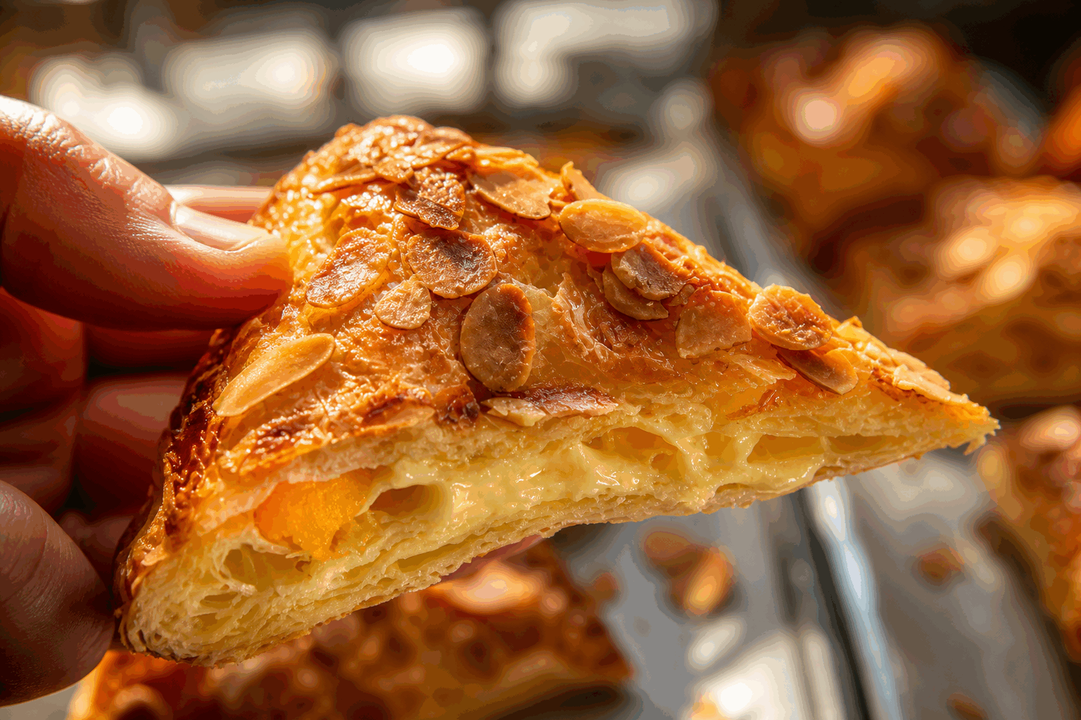 5 minutes pour une tarte feuilletée crémeuse aux fruits qui fait craquer tout le monde ✨ Description Cette tarte feuilletée crémeuse aux fruits est une douceur rapide et gourmande qui ravira petits et grands. Sa pâte croustillante, nappée d’une crème onctueuse et surmontée de fruits frais colorés, offre un équilibre parfait entre fraîcheur et douceur. Idéale pour un dessert improvisé ou une collation raffinée, elle séduit par sa simplicité et son élégance. Informations Temps de préparation : 5 minutes Temps de cuisson : 15 minutes Nombre de portions : 4 parts Difficulté : Facile Ingrédients Pour la pâte 1 pâte feuilletée rectangulaire prête à l’emploi (230 g environ) Pour la crème pâtissière rapide 250 ml de lait 25 g de sucre 1 jaune d’œuf 15 g de maïzena 1 cuillère à café d’extrait de vanille Pour la garniture aux fruits 100 g de fruits frais (fraises, kiwis, myrtilles, framboises, selon saison) 1 cuillère à soupe de confiture d’abricot (pour la brillance, facultatif) Préparation Préchauffe le four à 200°C (chaleur tournante). Déroule la pâte feuilletée sur une plaque recouverte de papier cuisson. Pique légèrement la pâte à l’aide d’une fourchette en laissant une bordure d’environ 2 cm sur tout le tour pour que la pâte gonfle moins au centre. Place la pâte au four et fais-la cuire 12 à 15 minutes jusqu’à ce qu’elle soit dorée et bien gonflée. Laisse ensuite tiédir. Prépare la crème pâtissière rapide : dans un bol, mélange le jaune d’œuf, le sucre et la maïzena. Chauffe le lait avec la vanille dans une petite casserole jusqu’à ébullition, puis verse-le doucement sur le mélange œuf-sucre en fouettant sans cesse. Remets le tout dans la casserole et fais cuire à feu moyen en fouettant constamment jusqu’à épaississement (environ 2 minutes). Retire du feu et laisse refroidir légèrement. Étale la crème pâtissière refroidie sur la pâte feuilletée dorée, sur toute la surface en dehors des bords. Découpe les fruits en morceaux ou tranches puis dispose-les harmonieusement sur la crème. Fais chauffer légèrement la confiture d’abricot et, à l’aide d’un pinceau, badigeonne les fruits pour leur apporter de la brillance et les protéger. Place la tarte au réfrigérateur au moins 15 minutes avant de servir pour que la crème soit bien prise. Astuces Pour gagner du temps, utilise une crème pâtissière instantanée en poudre à mélanger avec du lait chaud. Choisis des fruits bien mûrs mais fermes pour garder une belle tenue sur la tarte. Si tu manques de temps, remplace la crème pâtissière par du mascarpone mélangé avec un peu de sucre et de vanille. Conserve la tarte au frais et consomme-la dans les 24 heures pour une meilleure fraîcheur. Service Servez cette tarte feuilletée aux fruits fraîche, coupée en parts généreuses, accompagnée d’une boule de glace vanille pour un dessert encore plus gourmand. Elle est parfaite pour un goûter d’été, une fête entre amis ou une fin de repas légère et fruitée.