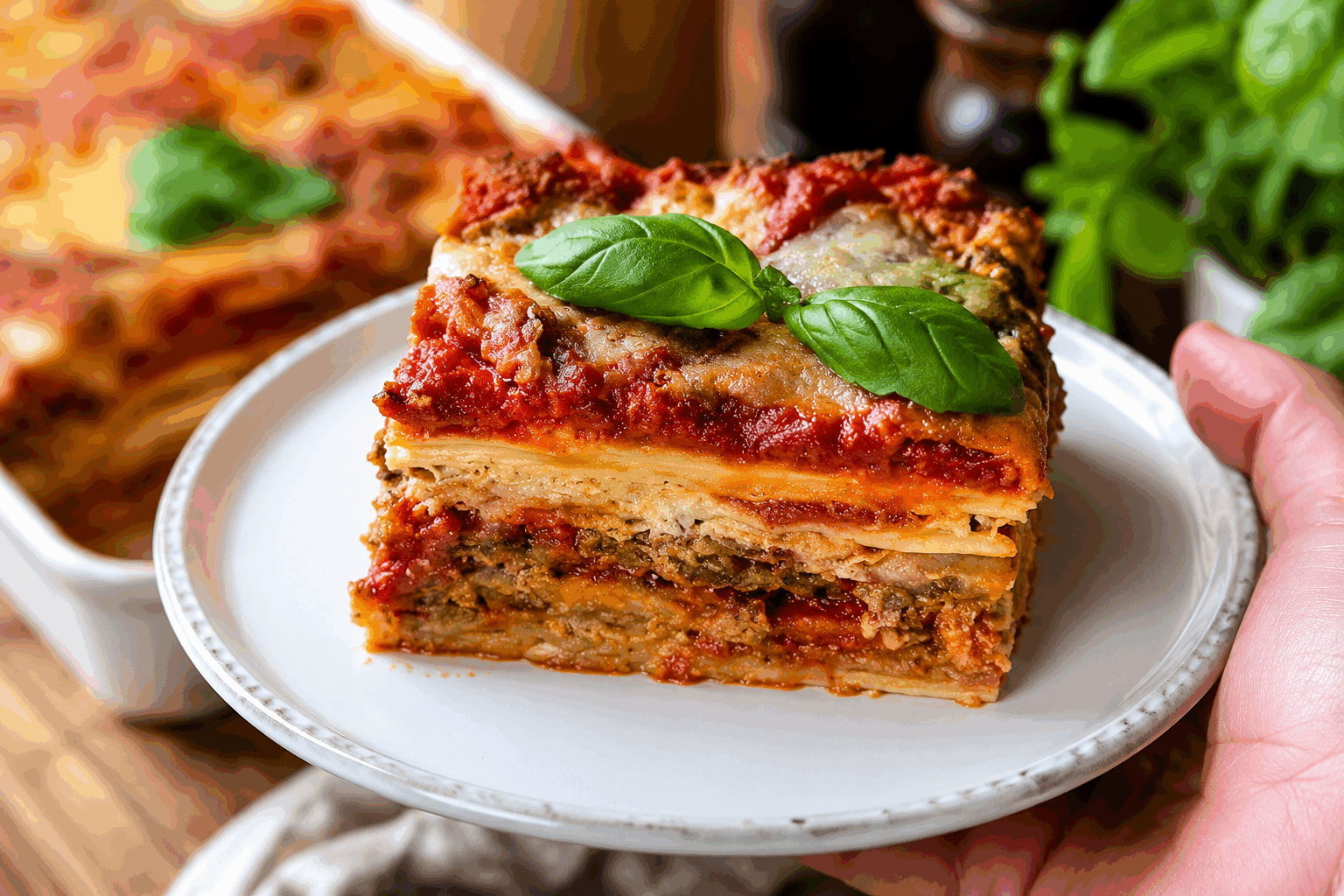 Aubergines à la parmigiana : la recette de famille qui fond en bouche depuis 3 générations 😍 Description Les aubergines à la parmigiana sont un plat traditionnel italien riche et fondant, combinant des couches d'aubergines tendres, de sauce tomate maison, de mozzarella fondante et de parmesan râpé. Ce gratin savoureux, originaire de la région de Naples, est idéal pour un repas convivial en famille ou entre amis, où chaque bouchée révèle un équilibre parfait entre douceur et saveurs méditerranéennes. Informations Temps de préparation : 30 minutes Temps de cuisson : 45 minutes Nombre de portions : 6 personnes Difficulté : Moyenne Ingrédients Pour les aubergines 800 g d’aubergines (environ 2 grandes) 200 ml d’huile d’olive 1 cuillère à café de sel Pour la sauce tomate 800 g de tomates pelées en conserve ou tomates fraîches bien mûres 3 cuillères à soupe d’huile d’olive 2 gousses d’ail 1 petit oignon 1 branche de basilic frais Sel et poivre noir du moulin 1 pincée de sucre (optionnel) Pour le montage 250 g de mozzarella fraîche 100 g de parmesan râpé Quelques feuilles de basilic frais pour décorer Préparation Préchauffe le four à 180°C (chaleur tournante de préférence). Lave les aubergines puis coupe-les en tranches d’environ 0,5 cm d’épaisseur. Dispose-les sur du papier absorbant, sale légèrement les tranches et laisse dégorger 20 minutes pour éliminer l’amertume et l'eau. Rince les aubergines à l’eau claire puis sèche-les avec un torchon propre ou du papier absorbant. Fais chauffer l’huile d’olive dans une grande poêle. Fais revenir les tranches d’aubergines par petites quantités, 2 à 3 minutes de chaque côté, jusqu’à ce qu’elles soient légèrement dorées. Égoutte-les sur du papier absorbant pour enlever l’excès d’huile. Prépare la sauce tomate : hache finement l’oignon et l’ail. Fais-les revenir dans 3 cuillères à soupe d’huile d’olive jusqu’à ce qu’ils soient translucides. Ajoute les tomates pelées écrasées à la main ou avec une fourchette. Laisse mijoter à feu doux 20 minutes en remuant régulièrement. Ajoute du sel, du poivre, une pincée de sucre si nécessaire, et la branche de basilic durant la cuisson pour parfumer la sauce. Retire la branche de basilic, puis réserve la sauce. Coupe la mozzarella en tranches fines et râpe le parmesan. Dans un plat à gratin, étale une fine couche de sauce tomate au fond. Dispose une couche d’aubergines, puis recouvre de sauce tomate, morceaux de mozzarella et un peu de parmesan râpé. Répète les couches dans cet ordre jusqu’à épuisement des ingrédients, en terminant par une généreuse couche de parmesan râpé. Enfourne le plat pendant 35 à 40 minutes, jusqu’à ce que la surface soit bien dorée et bouillonnante. Laisse reposer 10 minutes avant de servir pour que le gratin se raffermisse et que les saveurs se mêlent bien. Astuces Pour éviter que les aubergines soient trop grasses, tu peux aussi les faire griller au four ou à la poêle sans trop d’huile avant le montage. Utilise une mozzarella de bonne qualité, de type mozzarella di bufala ou mozzarella fior di latte, pour plus de fondant et de goût. La sauce tomate maison fait toute la différence : prends le temps de la mijoter doucement pour qu’elle soit riche et parfumée. Le plat peut être préparé la veille, il n'en sera que meilleur après une nuit au frais, puis réchauffé doucement au four. Service Servez les aubergines à la parmigiana bien chaudes, accompagnées d’une salade verte simple, d’un bon pain croustillant et d’un verre de vin rouge italien comme un Chianti. Ce plat généreux et familial fera merveille lors d’un dîner convivial ou d’une occasion spéciale en famille.