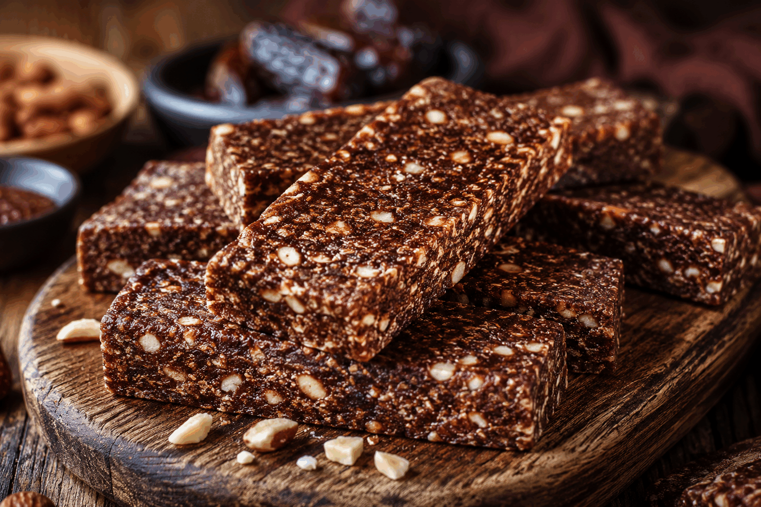Barres énergétiques sans sucre ni four, prêtes en 5 minutes pour un snack sain et gourmand 🔥 Description Ces barres énergétiques sont une collation saine, rapide à préparer et délicieusement gourmande, sans ajout de sucre et sans cuisson. Elles combinent des ingrédients naturels et nutritifs, parfaits pour un encas rapide avant ou après une activité physique. Leur texture moelleuse et croquante ravira les amateurs de snacks équilibrés. Informations Temps de préparation : 5 minutes Temps de cuisson : 0 minutes Nombre de portions : 8 barres Difficulté : Facile Ingrédients Pour les barres énergétiques 150 g de flocons d'avoine 100 g de purée d'amandes 80 g de dattes dénoyautées 40 g de noix concassées (amandes, noisettes ou noix de cajou) 30 g de graines de chia 20 g de graines de tournesol 1 cuillère à soupe d'huile de coco fondue 1 cuillère à café d'extrait de vanille Une pincée de sel Préparation Mixe les dattes dans un robot jusqu’à obtenir une pâte collante. Dans un grand bol, mélange les flocons d'avoine, les noix concassées, les graines de chia et les graines de tournesol. Ajoute la purée d'amandes, la pâte de dattes, l'huile de coco fondue, l'extrait de vanille et une pincée de sel dans le bol. Mélange bien à la main ou avec une spatule jusqu’à obtenir une pâte homogène et collante. Tasse fermement la préparation dans un moule rectangulaire tapissé de papier cuisson, en veillant à bien répartir la mixture. Laisse reposer au réfrigérateur pendant au moins 30 minutes pour qu’elle durcisse. Démoule et coupe en 8 barres égales. Astuces Pour varier les saveurs, ajoute des zestes d’agrumes ou une pincée de cannelle. Remplace les dattes par des figues séchées si vous souhaitez un autre goût. Conserve les barres dans une boîte hermétique au frais jusqu’à une semaine. Si la pâte est trop sèche, ajoute un peu plus d’huile de coco ou un peu d’eau pour faciliter l’assemblage. Service Servez ces barres énergétiques nature pour un encas rapide ou accompagnées d’un yaourt nature pour un petit-déjeuner ou un goûter équilibré. Elles sont parfaites à emporter lors d’une randonnée, une séance de sport ou une longue journée.