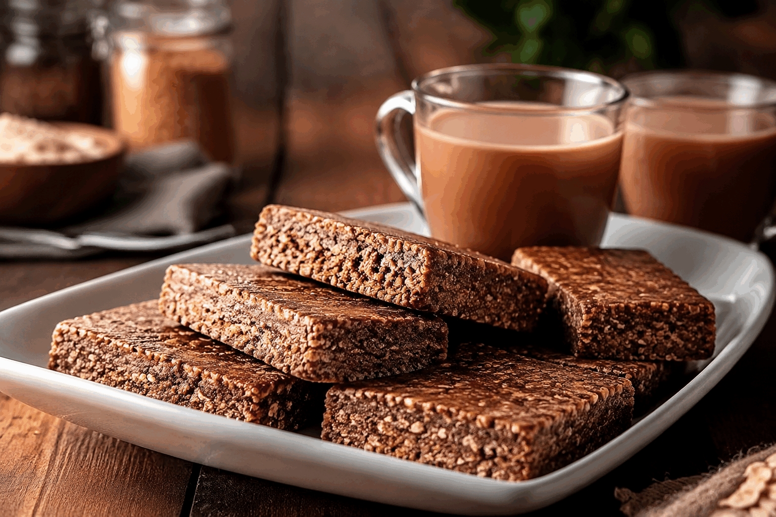 Barres protéinées maison sans sucre ni four, prêtes en 5 minutes pour booster ton énergie 🔥 Description Ces barres protéinées maison sont idéales pour un regain d’énergie rapide et sain. Sans sucre ajouté et sans cuisson, elles combinent une texture moelleuse et gourmande avec des ingrédients naturels. Parfaites pour une collation avant ou après l’effort, ou simplement pour tenir toute la journée ! Informations Temps de préparation : 5 minutes Temps de cuisson : 0 minute Nombre de portions : 8 barres Difficulté : Facile Ingrédients Pour les barres 150 g de flocons d’avoine 100 g de poudre de protéines (whey, pois, ou soja) 50 g d’amandes concassées 50 g de graines de chia 3 cuillères à soupe de beurre d’amande ou de cacahuète naturel 120 ml de lait d’amande (ou autre lait végétal) 2 cuillères à soupe de sirop d’agave ou d’érable (facultatif, pour un léger goût sucré naturel) 1 cuillère à café d’extrait de vanille Une pincée de sel Préparation Mélange dans un grand bol les flocons d’avoine, la poudre de protéines, les amandes concassées, les graines de chia et le sel. Dans un autre récipient, combine le beurre d’amande, le lait d’amande, le sirop d’agave et l’extrait de vanille. Fais chauffer légèrement (au micro-ondes 20 secondes) pour que le beurre soit plus facile à incorporer. Verse le mélange liquide sur les ingrédients secs. Mélange bien avec une spatule jusqu’à obtenir une pâte homogène et légèrement collante. Si la pâte semble trop sèche, ajoute un peu de lait végétal, cuillère par cuillère. Recouvre un moule rectangulaire de papier sulfurisé. Étale la préparation en tassant bien avec le dos d’une cuillère ou la paume de la main, pour avoir une épaisseur uniforme d’environ 2 cm. Laisse reposer au réfrigérateur pendant au moins 30 minutes pour que les barres durcissent un peu, puis découpe en 8 barres régulières. Astuces Pour varier les saveurs, ajoute des morceaux de fruits secs (abricots, cranberries) ou des pépites de chocolat noir sans sucre. Si tu n’as pas de beurre d’amande, remplace-le par du beurre de cacahuète naturel ou même de la purée de noisette. Pour un apport supplémentaire en fibres, tu peux incorporer une cuillère à soupe de psyllium blond à la pâte. Conserve les barres dans une boîte hermétique au réfrigérateur jusqu’à une semaine pour garder leur fraîcheur. Service Ces barres protéinées se dégustent à tout moment de la journée, idéales en collation saine après une séance de sport ou lors d’un petit creux. Présente-les dans une boîte hermétique ou un papier alimentaire pour les emporter facilement, que ce soit au bureau, en randonnée ou à la maison.