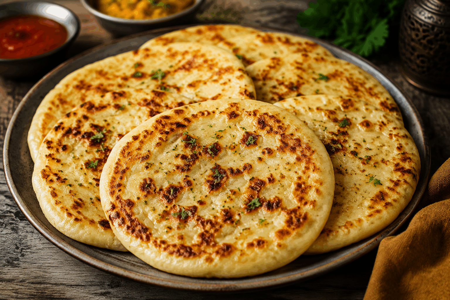 Batbout farcis à la poêle en 10 min, légers et fondants comme à la maison 🔥 Description Le batbout est un petit pain marocain à la fois léger et moelleux, souvent comparé à une sorte de pain vapeur. Ici, ils sont garnis d'une farce savoureuse puis cuits à la poêle, offrant un résultat fondant et gourmand, parfait pour un repas rapide et convivial, à l’image des saveurs familiales du Maghreb. Informations Temps de préparation : 5 minutes Temps de cuisson : 10 minutes Nombre de portions : 4 batbouts farcis Difficulté : Facile Ingrédients Pour la pâte à batbout 250 g de farine de blé 5 g de levure boulangère sèche 1 cuillère à café de sucre 1/2 cuillère à café de sel 150 ml d'eau tiède 1 cuillère à soupe d'huile d'olive Pour la garniture 150 g de viande hachée (boeuf ou agneau) 1 petit oignon finement haché 1 gousse d'ail écrasée 1 tomate moyenne pelée et coupée en petits dés 1 cuillère à soupe de persil frais haché 1/2 cuillère à café de cumin moulu Sel et poivre noir du moulin 1 cuillère à soupe d'huile d'olive Préparation Prépare la pâte à batbout : mélange la farine, la levure, le sucre et le sel dans un grand bol. Ajoute l'eau tiède et l'huile d'olive, puis pétris pendant environ 5 minutes jusqu'à obtenir une pâte lisse et souple. Couvre et laisse reposer 30 minutes à température ambiante (facultatif pour accélérer : laisse poser 10 min, pâte moins levée). Prépare la garniture : fais revenir l'oignon et l'ail dans l'huile d'olive chaude, ajoute la viande hachée, le cumin, sale et poivre. Laisse cuire 5 minutes en émiettant la viande. Ajoute les dés de tomate et le persil, mélange et laisse cuire encore 2 minutes. Retire du feu et laisse tiédir. Divise la pâte en 4 boules égales, aplatis-les en galettes de 1 cm d'épaisseur. Dépose une bonne cuillère de farce au centre de chaque galette, replie les bords pour enfermer la garniture et reforme une boule plate. Fais chauffer une poêle antiadhésive à feu moyen. Dépose les batbouts farcis et cuis-les 5 minutes de chaque côté, à couvert, jusqu'à ce qu'ils soient dorés et bien gonflés. Sers chaud, accompagné d'une salade fraîche ou d'une sauce au yaourt à la menthe. Astuces Pour une pâte plus légère, évite d’ajouter trop de farine à l’étape du façonnage : la pâte doit rester légèrement collante. Varie la garniture selon tes envies : fromage, légumes rôtis ou poulet épicé fonctionnent très bien. Si tu manques de temps, utilise une pâte à pain prête à l’emploi pour gagner encore plus vite du temps. Ne chauffe pas la poêle trop fort pour éviter de brûler le batbout avant que la pâte soit cuite à cœur. Service Présente les batbouts farcis chauds sur un plat, accompagnés d’une salade fraîche, de pickles ou d’un bol de sauce au yaourt relevée à la menthe ou au cumin. C’est un plat idéal pour un déjeuner rapide, un encas ou un dîner léger en famille ou entre amis.