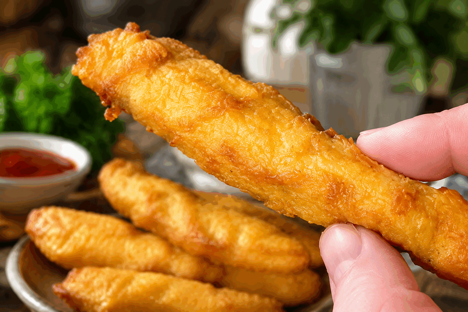 Bâtonnets de poisson croustillants en 3 ingrédients, sans friture ni farine 🔥 Description Ces bâtonnets de poisson sont une alternative légère et rapide aux recettes classiques. Avec seulement trois ingrédients, ils offrent une texture croustillante à l’extérieur tout en restant moelleux à l’intérieur, sans besoin de friture ni de farine. Parfaits pour un repas sain et savoureux, ils conviendront aussi bien en entrée qu’en plat principal accompagné d’une salade. Informations Temps de préparation : 10 minutes Temps de cuisson : 15 minutes Nombre de portions : 4 personnes (12 bâtonnets) Difficulté : Facile Ingrédients Pour les bâtonnets de poisson 400 g de filets de poisson blanc (cabillaud, colin ou lieu) 100 g de chapelure fine (préférer une chapelure sans gluten si besoin) 1 œuf Sel et poivre du moulin 1 cuillère à soupe d’huile d’olive (pour badigeonner) Préparation Préchauffe le four à 200°C en mode chaleur tournante. Coupe les filets de poisson en bâtonnets réguliers, d’environ 1,5 cm de largeur. Dans un bol, bats l’œuf avec une pincée de sel et du poivre. Verse la chapelure dans une assiette creuse. Passe chaque bâtonnet de poisson dans l’œuf battu puis dans la chapelure en appuyant légèrement pour bien couvrir. Dépose les bâtonnets sur une plaque de cuisson recouverte de papier sulfurisé. Badigeonne les bâtonnets avec l’huile d’olive pour favoriser le croustillant. Enfourne les bâtonnets pendant environ 12 à 15 minutes, en les retournant à mi-cuisson pour colorer uniformément. Vérifie la cuisson : la chair doit être opaque et se détacher facilement. Astuces Choisis un poisson blanc frais ou surgelé de bonne qualité pour un meilleur goût et une texture optimale. Remplace la chapelure par des miettes de biscuits salés ou des cornflakes écrasés pour varier le croustillant. Pour une touche épicée, ajoute un peu de paprika ou de curry dans la chapelure. Accompagne ces bâtonnets d’une sauce maison au yaourt et citron pour plus de fraîcheur. Service Présente les bâtonnets de poisson bien dorés sur un plat avec une salade verte croquante ou des légumes vapeur. Ils seront aussi délicieux accompagnés de frites maison ou d’une purée de pommes de terre. Cette recette simple et rapide est idéale pour un dîner en semaine ou un repas convivial entre amis.