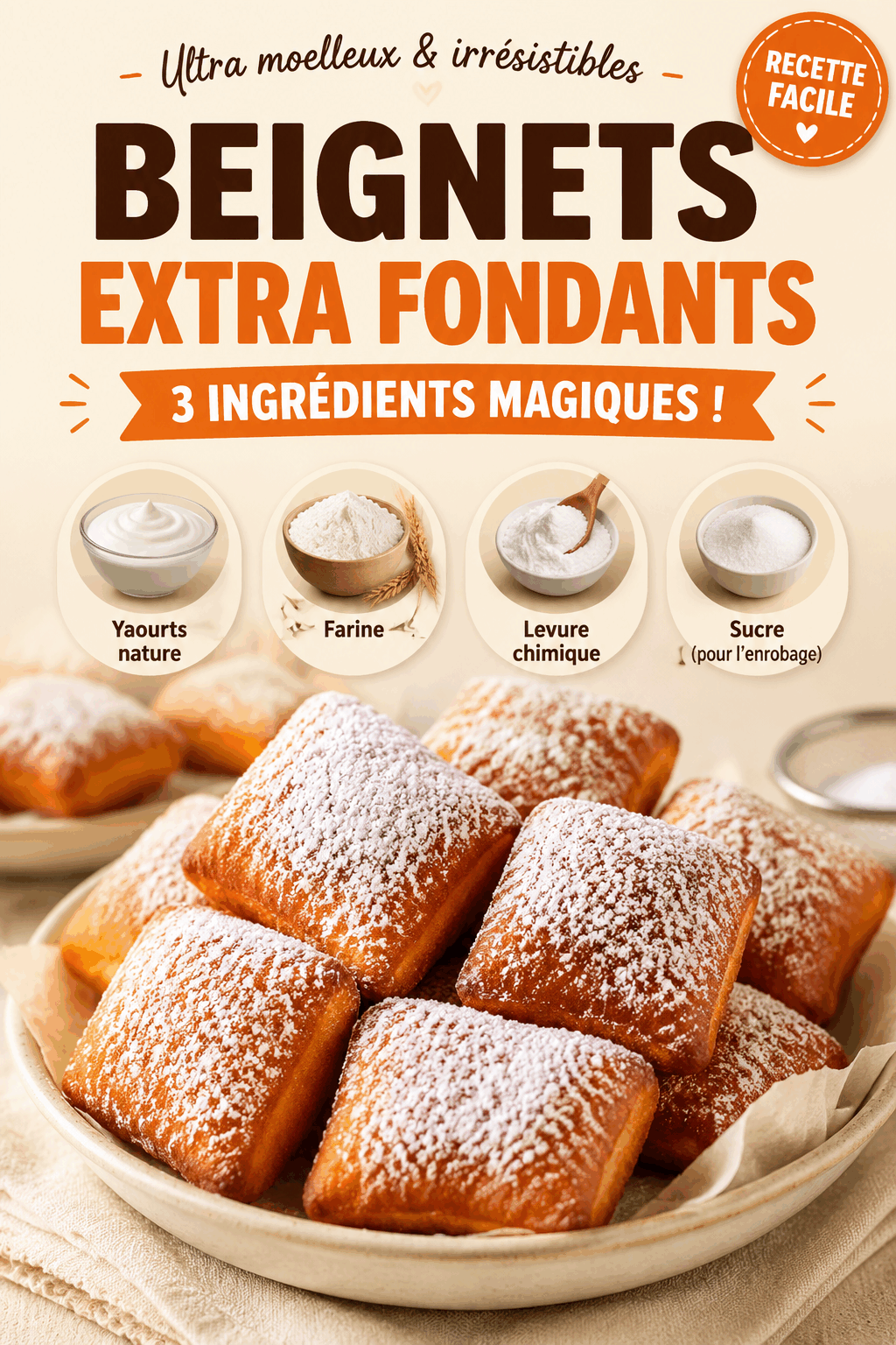 Beignets Extra Fondants : 3 Ingrédients Magiques !