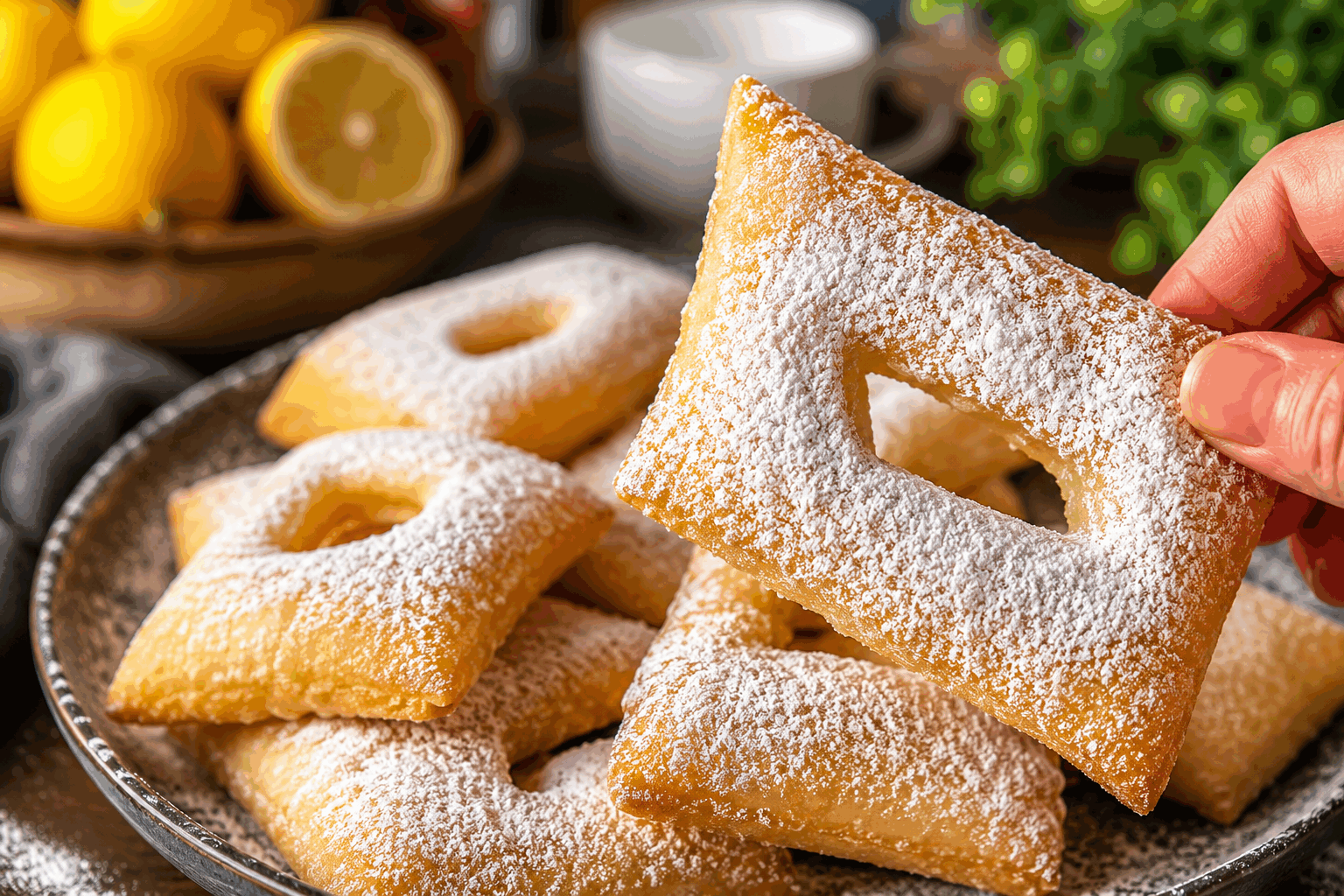 Beignets au citron en 3 ingrédients, sans four ni friture : rapide et léger ✨ Description Ces beignets au citron sont une gourmandise légère et rapide à préparer, idéale pour une pause sucrée sans culpabilité. Sans cuisson au four ni friture, ils utilisent seulement trois ingrédients simples pour révéler une saveur acidulée et fraîche. Leur texture moelleuse et légèrement citronnée en fait un dessert parfait pour les amateurs de douceurs faciles et saines. Informations Temps de préparation : 10 minutes Temps de cuisson : 10 minutes (à la poêle) Nombre de portions : 6 pièces Difficulté : Facile Ingrédients Pour la pâte 150 g de fromage blanc (20% de matière grasse) 100 g de farine de blé 50 g de sucre en poudre Pour la saveur citronnée Le zeste finement râpé d’un citron bio 1 cuillère à soupe de jus de citron (facultatif pour plus de fraîcheur) Préparation Dans un saladier, mélange le fromage blanc, la farine et le sucre à l’aide d’une spatule jusqu’à obtenir une pâte homogène et légèrement épaisse. Incorpore le zeste de citron et, si tu souhaites, le jus pour renforcer la saveur. Chauffe une poêle antiadhésive à feu moyen avec un tout petit peu d’huile (1 cuillère à café) ou un spray de cuisson. Dépose des cuillerées de pâte dans la poêle bien chaude en formant des petits tas ronds. Laisse cuire environ 3 à 4 minutes de chaque côté, jusqu’à ce que les beignets soient dorés et fermes sous le doigt. Retire-les délicatement et dépose-les sur du papier absorbant si besoin. Servez tièdes, éventuellement saupoudrés d’un peu de sucre glace ou accompagnés d’un filet de miel si désiré. Astuces Si la pâte est trop liquide, ajoute un peu de farine pour obtenir une consistance qui se tient bien. Utilise obligatoirement un citron bio pour récupérer le zeste sans pesticides ni traitements chimiques. Pour varier, tu peux remplacer le fromage blanc par du yaourt grec, qui apportera plus de moelleux. Cuire à feu moyen-doux évite que l’extérieur brûle alors que l’intérieur reste cru. Service Présente ces beignets au citron dans une jolie assiette, accompagnés d’un thé vert ou d’une infusion douce. Ils sont parfaits pour un goûter léger ou une fin de repas rafraîchissante, à partager entre amis ou en famille.