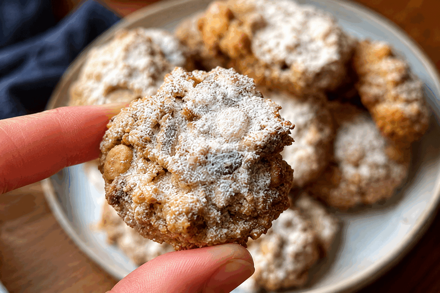 Biscuits aux noix sans farine ni gluten en 5 minutes, un régal fondant et rapide 🔥 Description Ces biscuits aux noix sont une gourmandise fondante et délicate, idéale pour les amateurs de douceurs sans gluten. Leur texture moelleuse et leur goût légèrement caramélisé en font un régal rapide à préparer, parfait pour une pause sucrée improvisée. Sans farine ni gluten, ils conviennent aussi aux intolérants et conviennent à toute occasion. Informations Temps de préparation : 5 minutes Temps de cuisson : 12 minutes Nombre de portions : 12 biscuits Difficulté : Facile Ingrédients Pour les biscuits 150 g de noix concassées 100 g de sucre de canne 2 œufs 1 cuillère à café d’extrait de vanille 1 pincée de sel 1/2 cuillère à café de levure chimique sans gluten Préparation Préchauffe le four à 180°C (chaleur ventilée de préférence). Dans un saladier, bats les œufs avec le sucre et l’extrait de vanille jusqu’à ce que le mélange blanchisse légèrement. Ajoute la pincée de sel, la levure chimique, puis incorpore les noix concassées en mélangeant délicatement à la spatule. Sur une plaque recouverte de papier cuisson, dépose des petits tas de pâte en les espaçant bien à l’aide de deux cuillères. Enfourne pour 12 minutes environ, jusqu’à ce que les biscuits soient légèrement dorés sur les bords mais encore moelleux au centre. Laisse refroidir sur une grille avant de déguster pour éviter qu’ils ne se cassent. Astuces Pour un goût encore plus intense, torréfie légèrement les noix à sec avant de les concasser. Tu peux remplacer les noix par des noisettes ou des amandes selon tes préférences. Si tu souhaites une texture plus croustillante, prolonge la cuisson de 2 à 3 minutes tout en surveillant. Conserve les biscuits dans une boîte hermétique à température ambiante jusqu’à 3 jours pour préserver leur moelleux. Service Servez ces biscuits aux noix avec un thé ou un café, en dessert léger ou en goûter. Leur petite taille et leur rapidité de préparation en font une option idéale pour régaler des invités à l’improviste ou pour accompagner une pause douceur après le repas.