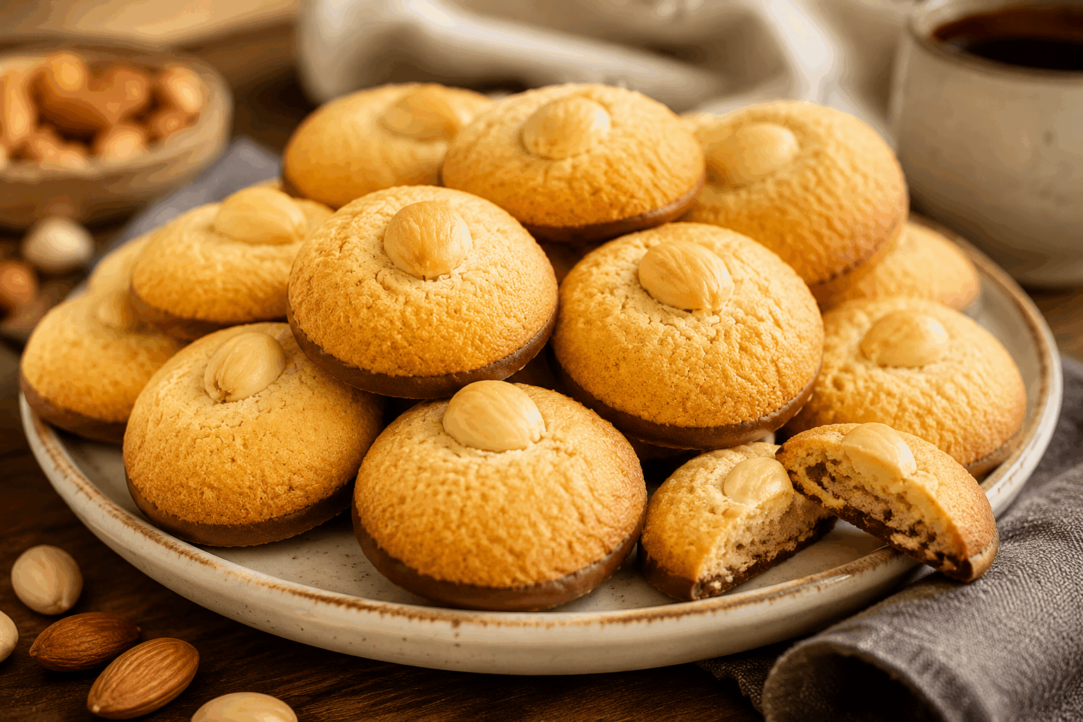 Biscuits de Noël italiens en 4 ingrédients, sans gluten et prêts en un clin d’œil 🎄👌 Description Ces biscuits de Noël italiens sont une douceur simple et authentique, idéale pour les fêtes de fin d’année. Leur texture fondante et leur goût délicatement parfumé aux amandes en font un incontournable des traditions italiennes, tout en étant sans gluten. Rapides à préparer, ils raviront petits et grands avec leur forme festive et leur légère touche sucrée. Informations Temps de préparation : 10 minutes Temps de cuisson : 15 minutes Nombre de portions : 20 biscuits Difficulté : Facile Ingrédients Pour la pâte 200 g de poudre d'amandes 150 g de sucre glace 2 blancs d'œufs 1 cuillère à café d’extrait de vanille Préparation Préchauffe le four à 160°C (chaleur statique). Dans un grand bol, mélange la poudre d'amandes avec le sucre glace. Ajoute les blancs d'œufs un par un puis l’extrait de vanille, et mélange jusqu’à obtenir une pâte homogène et légèrement collante. Forme des petites boules de pâte de la taille d’une noix, puis aplatis-les légèrement sur une plaque recouverte de papier sulfurisé. Enfourne les biscuits pour 12 à 15 minutes, jusqu’à ce que les bords soient légèrement dorés. Laisse refroidir sur la plaque quelques minutes avant de les transférer sur une grille pour qu’ils durcissent. Astuces Utilise des blancs d'œufs à température ambiante pour une meilleure texture. Tu peux saupoudrer un peu de sucre glace sur les biscuits avant cuisson pour une finition festive. Conserve les biscuits dans une boîte hermétique pour préserver leur moelleux plusieurs jours. Pour varier les saveurs, ajoute une pincée de cannelle ou de zeste d’orange à la pâte. Service Servez ces biscuits de Noël italiens accompagnés d'un thé chaud, d'un café expresso ou d'un vin chaud épicé pour un moment convivial et chaleureux. Ils feront également un joli cadeau gourmand à offrir à vos proches durant les fêtes.