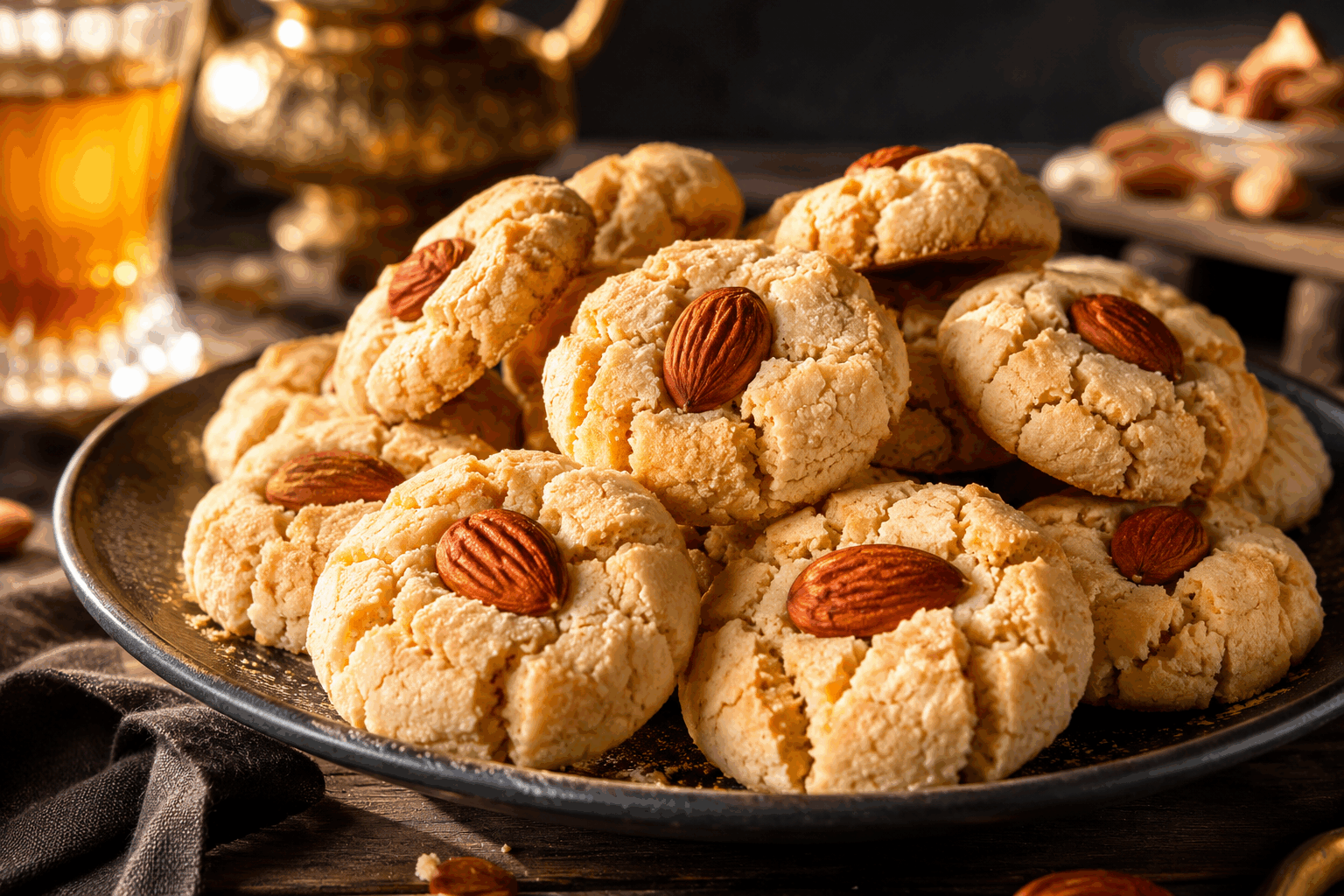 Biscuits ghriba aux cacahuètes : le fondant incroyable en moins de 10 minutes 👌 Description Les biscuits ghriba aux cacahuètes sont de délicieux petits biscuits marocains, réputés pour leur texture fondante et leur goût riche en noix. Leur croûte légèrement craquante contraste parfaitement avec un cœur tendre et parfumé à la cacahuète, idéal pour une pause gourmande ou un goûter rapide. Informations Temps de préparation : 10 minutes Temps de cuisson : 12 minutes Nombre de portions : 20 biscuits Difficulté : Facile Ingrédients Pour la pâte 200 g de cacahuètes grillées non salées 150 g de sucre glace 120 g de farine 1 cuillère à café de levure chimique 1 pincée de sel 2 œufs moyens 1 cuillère à café d'extrait de vanille (optionnel) 50 g de beurre fondu Préparation Mixez les cacahuètes jusqu’à obtenir une poudre fine mais avec quelques petits morceaux pour la texture. Dans un saladier, mélangez la farine, la levure chimique, le sel et le sucre glace. Ajoutez les œufs, le beurre fondu et l'extrait de vanille, puis incorporez la poudre de cacahuètes. Mélangez jusqu’à obtenir une pâte homogène et légèrement collante. Préchauffez le four à 180°C (chaleur tournante si possible). Formez des boules de pâte d’environ 25 g chacune avec les mains légèrement farinées, puis aplatissez-les légèrement et déposez-les sur une plaque recouverte de papier cuisson en les espaçant. Enfournez pour 12 minutes : les biscuits doivent être légèrement dorés sur les bords mais rester tendres au centre. Laissez refroidir quelques minutes avant de les transférer sur une grille pour éviter qu’ils ne s’émiettent. Astuces Pour plus de croustillant, remplacez une partie des cacahuètes par des amandes ou noisettes hachées. Si la pâte colle trop, mettez-la au réfrigérateur 15 minutes avant le façonnage. Conservez les biscuits dans une boîte hermétique pour préserver leur moelleux plusieurs jours. Vous pouvez remplacer le beurre par de l'huile de tournesol pour une version sans lactose. Service Servez ces biscuits ghriba aux cacahuètes avec un thé à la menthe bien chaud ou un café noir. Ils se dégustent aussi bien à l’heure du goûter que lors d’un petit déjeuner gourmand, parfaits pour partager un moment convivial en famille ou entre amis.