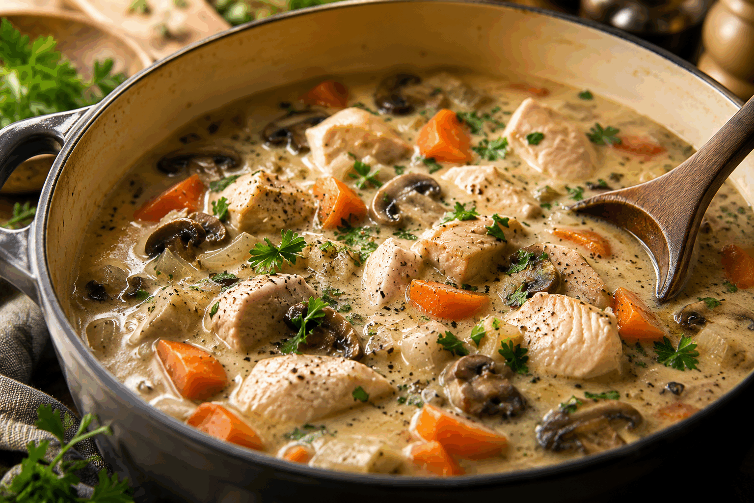 Blanquette de poulet ultra fondante en 30 minutes, la recette simple qui réchauffe 🔥
