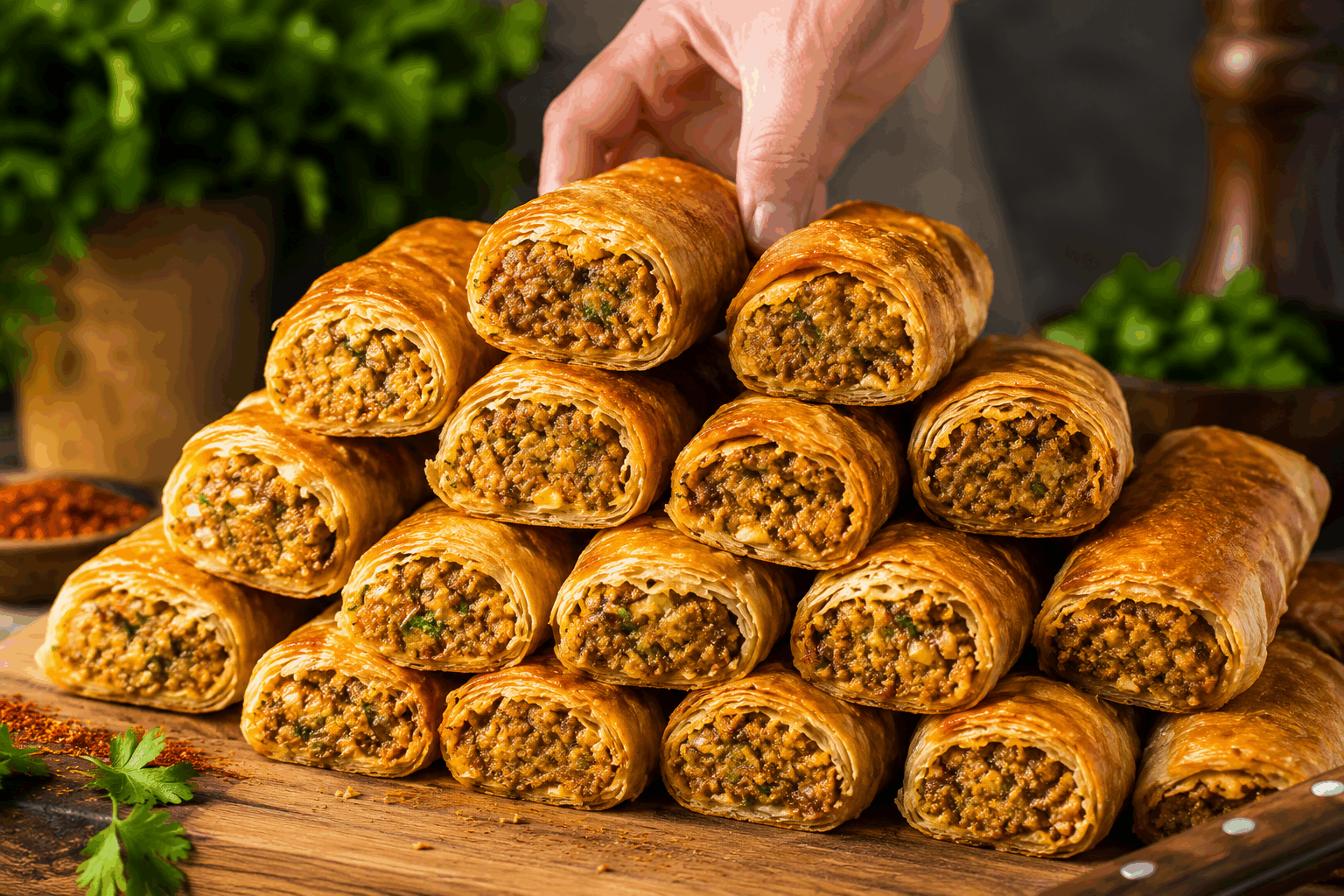 Borek croustillant au four sans friture : la recette découverte qui bluffe tout le monde 🔥 Description Le borek est une spécialité turque à base de pâte fine et croustillante, ici cuite au four pour une version légère sans friture. Garnie traditionnellement de fromage et d’herbes, cette recette offre un équilibre parfait entre fondant et croustillant, idéal pour un apéritif ou un repas convivial. Facile et rapide à préparer, ce borek bluffe par sa texture délicate et ses saveurs parfumées. Informations Temps de préparation : 20 minutes Temps de cuisson : 30 minutes Nombre de portions : 6 personnes (12 pièces) Difficulté : Facile Ingrédients Pour la pâte 10 feuilles de pâte filo 60 g de beurre fondu (ou 4 cuillères à soupe d’huile d’olive) Pour la garniture 200 g de feta émiettée 150 g de fromage frais type ricotta ou fromage blanc 1 gros œuf 2 cuillères à soupe de persil frais ciselé 1 cuillère à soupe de menthe fraîche ciselée (optionnel) Poivre noir du moulin Une pincée de sel (attention avec la feta déjà salée) Préparation Préchauffe le four à 180°C (chaleur tournante de préférence) et prépare une plaque recouverte de papier cuisson. Dans un bol, mélange la feta émiettée, le fromage frais, l’œuf, le persil, la menthe, le poivre et une petite pincée de sel. Mets cette garniture de côté. Pose une feuille de pâte filo sur un plan de travail propre, badigeonne-la légèrement de beurre fondu ou d’huile d’olive avec un pinceau. Dépose une deuxième feuille par-dessus et répète l’opération jusqu’à utiliser 3 feuilles empilées pour plus de croustillant. Coupe l’ensemble en trois bandes égales dans la longueur. Dépose une cuillère à soupe de garniture sur une extrémité de chaque bande, puis roule en forme de cylindre ou de triangle en serrant bien. Dépose les rouleaux/boreks sur la plaque de cuisson en les espaçant. Badigeonne le dessus avec le reste de beurre fondu pour obtenir une belle coloration. Enfourne pendant 25 à 30 minutes jusqu’à ce que le borek soit bien doré et croustillant. Sors du four et laisse tiédir 5 minutes avant de servir. Astuces Travaille rapidement avec la pâte filo, elle sèche très vite à l’air libre. Couvre-la avec un torchon humide pendant la préparation. Tu peux remplacer la feta par du fromage de chèvre frais ou même du fromage à tartiner pour varier les saveurs. Pour plus de légèreté, utilise uniquement de l’huile d’olive à la place du beurre fondu. Si tu souhaites ajouter une touche végétarienne plus gourmande, ajoute des épinards préalablement cuits et bien égouttés à la garniture. Service Servez le borek croustillant tiède, idéalement accompagné d’une salade verte légèrement assaisonnée ou d’un yaourt nature aux herbes. Ce plat s’adapte parfaitement pour un apéritif entre amis, un brunch ou un repas léger, et séduira tous les amateurs de cuisine méditerranéenne.