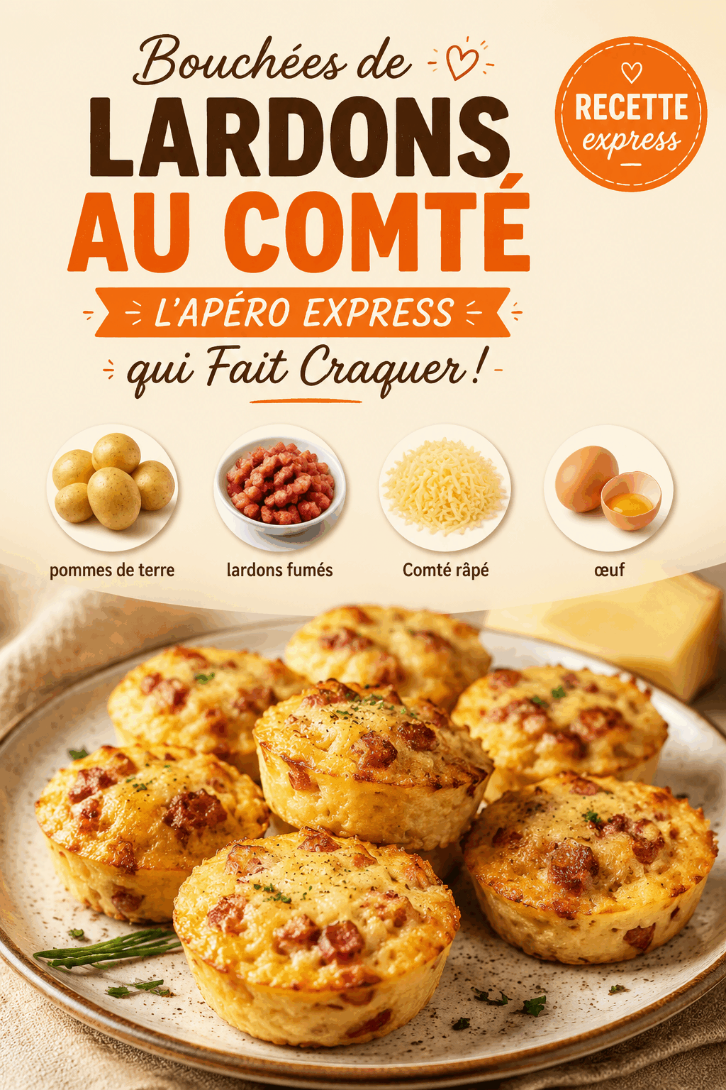 Bouchées de Lardons au Comté : L'Apéro Express qui Fait Craquer !