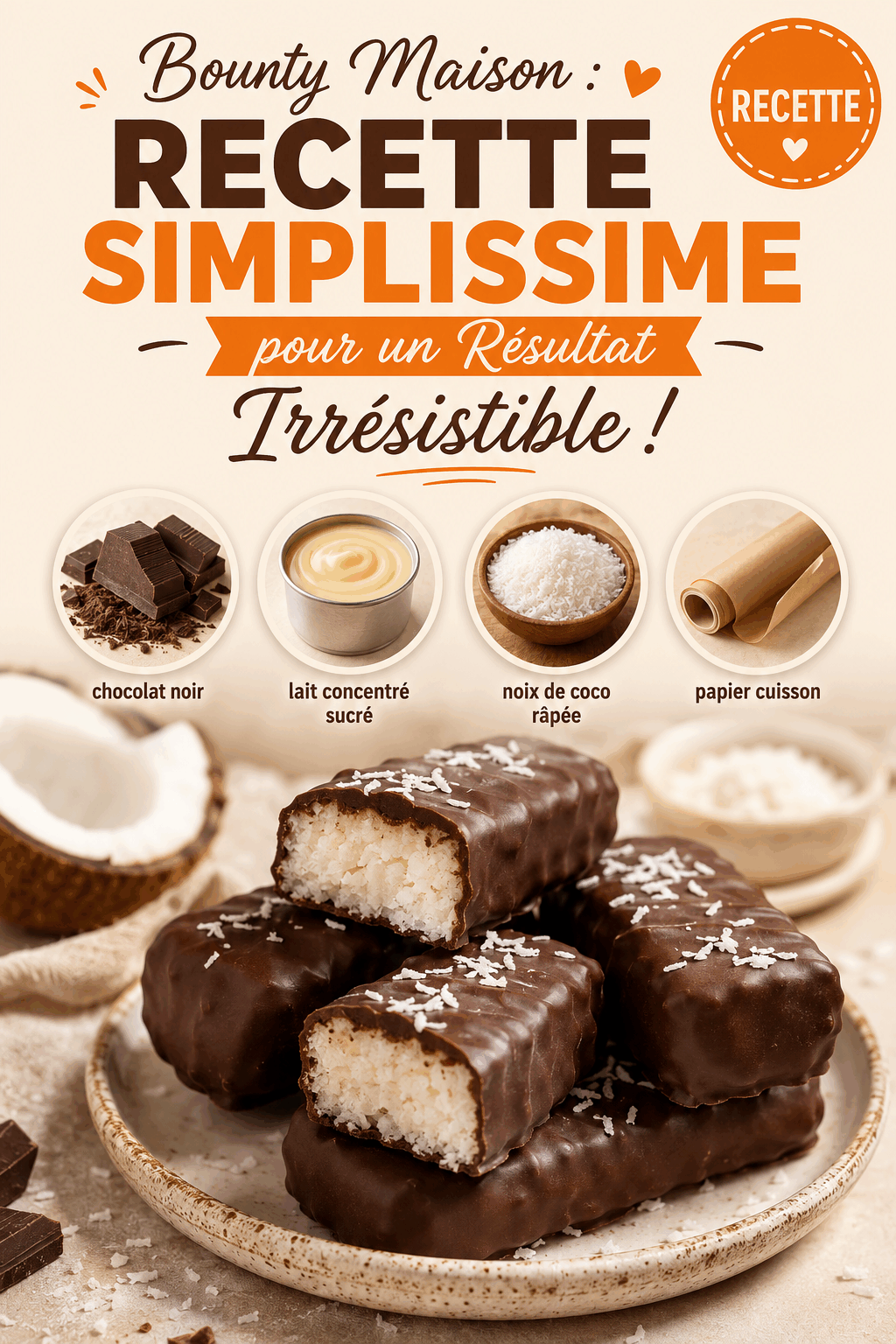 Bounty Maison : Recette Simplissime pour un Résultat Irrésistible !