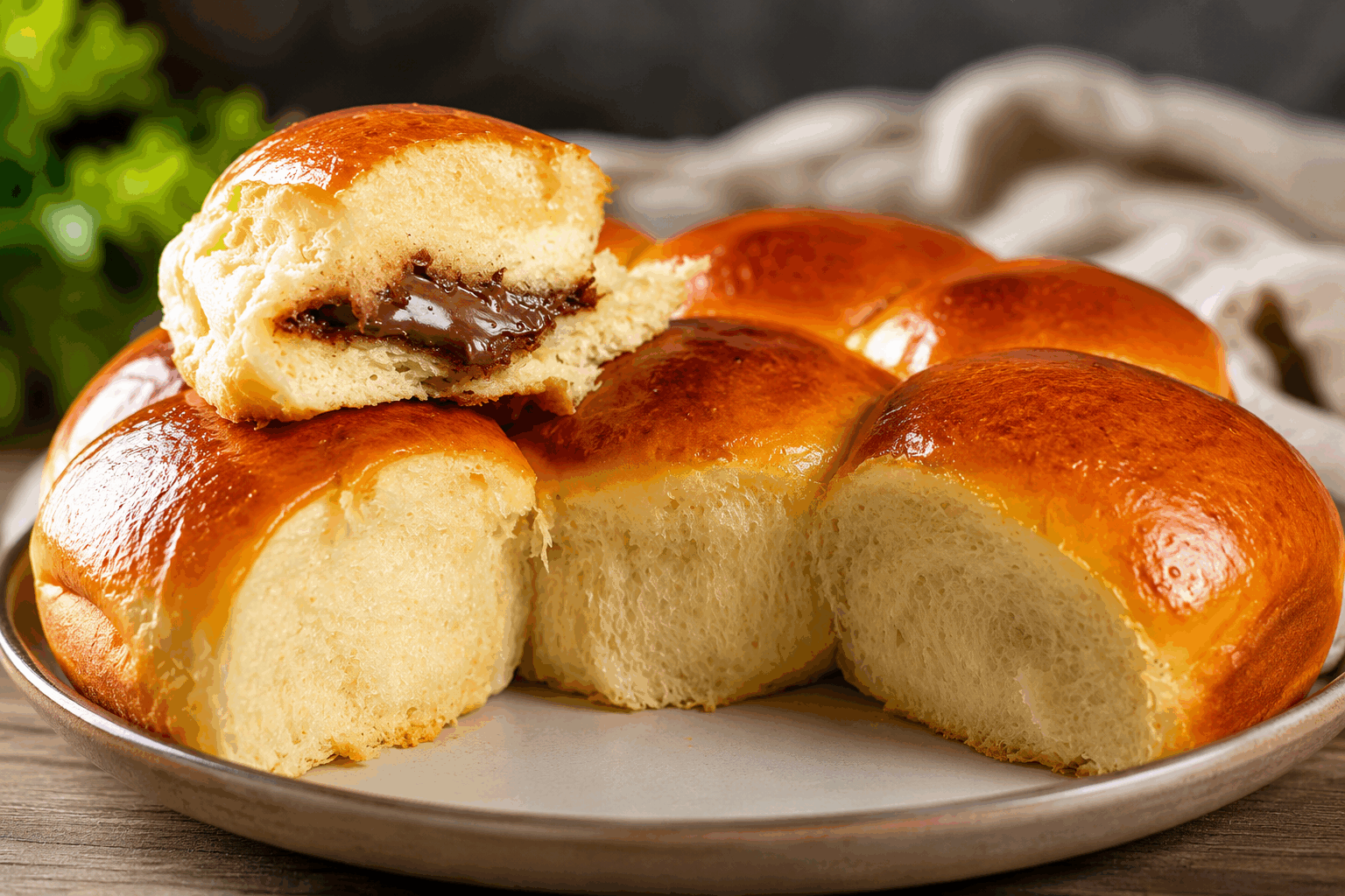 Brioche moelleuse en 5 minutes sans robot, fourrée au chocolat fondant et légère comme un nuage ✨