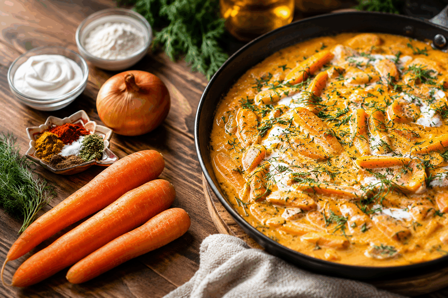 Carottes crémeuses aux épices : la recette rapide et gourmande qui surprend 😍