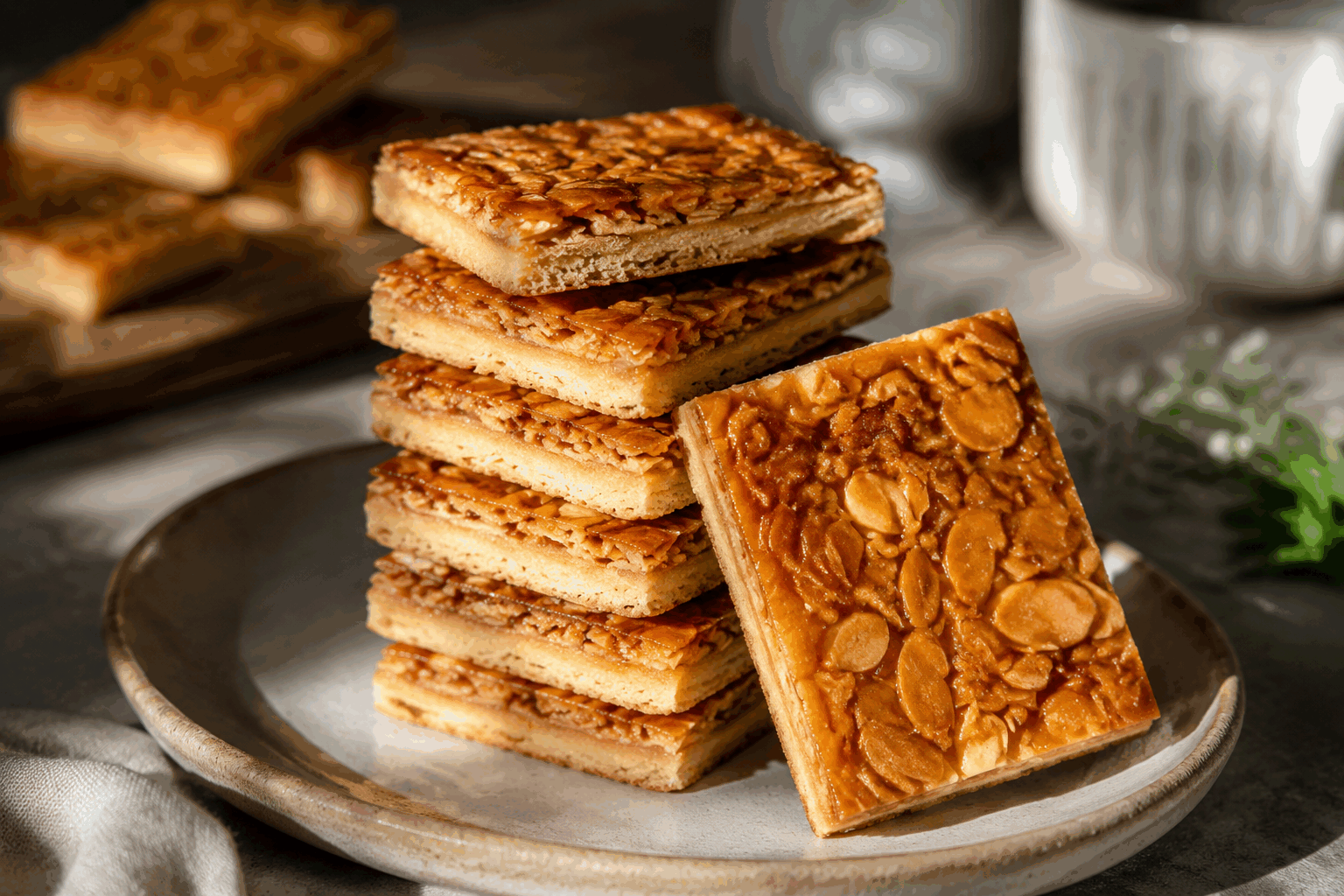 Carrés sablés aux amandes et miel, la recette maison qui fond en bouche en 5 minutes 🔥 Description Ces carrés sablés aux amandes et miel sont de délicieuses gourmandises, à la texture fondante et au goût doux et légèrement caramélisé. Idéaux pour une pause gourmande ou pour accompagner un thé ou un café, ils se préparent rapidement et régalent petits et grands. Informations Temps de préparation : 10 minutes Temps de cuisson : 15 minutes Nombre de portions : 16 carrés Difficulté : Facile Ingrédients Pour la pâte sablée 150 g de farine 100 g de beurre doux froid 50 g de sucre glace 30 g de poudre d'amandes 1 pincée de sel Pour la garniture au miel et aux amandes 80 g de miel liquide 50 g d'amandes effilées 20 g de beurre fondu 1 cuillère à soupe de sucre roux (facultatif) Préparation Préchauffe le four à 180°C (th.6). Mélange la farine, le sucre glace, la poudre d'amandes et la pincée de sel dans un saladier. Incorpore le beurre coupé en petits morceaux et sable la pâte du bout des doigts jusqu’à obtenir une texture granuleuse et homogène. Verse la pâte dans un moule carré (20x20 cm) légèrement beurré et presse-la uniformément avec le dos d’une cuillère. Enfourne la pâte seule 10 minutes pour une précuisson, elle doit être légèrement dorée. Dans un bol, mélange le miel, le beurre fondu, les amandes effilées et le sucre roux. Sors le fond de tarte du four, étale la garniture au miel et aux amandes sur la pâte précuite. Remets au four pour 5 minutes supplémentaires, jusqu’à ce que les bords soient bien dorés et que le dessus soit légèrement caramélisé. Laisse refroidir complètement avant de découper en carrés pour que la garniture se fige légèrement. Astuces Utilise du beurre bien froid pour que la pâte soit bien sablée et fondante. Pour un goût plus intense, remplace la moitié de la poudre d'amandes par des amandes en poudre toastées. Si le miel est trop liquide, choisis un miel crémeux ou épaissi pour éviter que la garniture ne coule trop. Conserve les carrés dans une boîte hermétique pour préserver leur fraîcheur et leur fondant plusieurs jours. Service Servez ces carrés sablés aux amandes et miel à température ambiante, idéalement avec une tasse de thé noir ou un café corsé. Ils conviennent parfaitement pour un goûter gourmand, un dessert léger ou un pique-nique sucré.