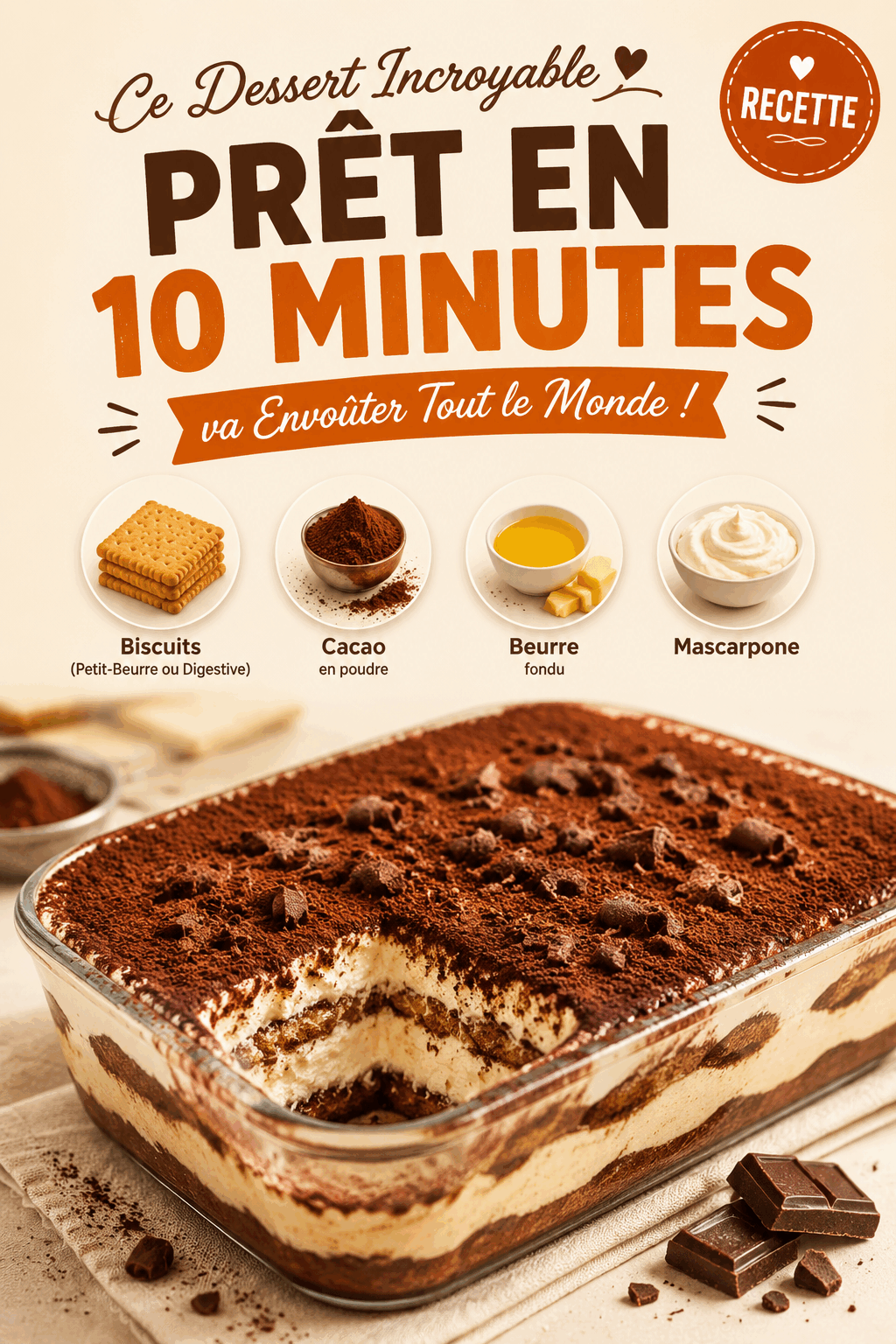Ce Dessert Incroyable Prêt en 10 Minutes va Envoûter Tout le Monde !