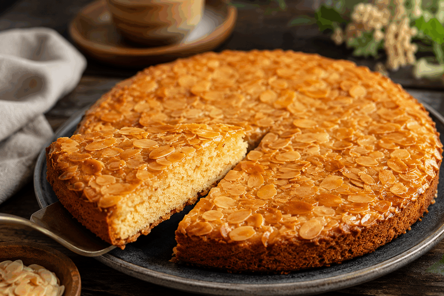 Ce gâteau aux amandes sans gluten ni beurre en 5 minutes, un vrai coup de cœur gourmand 😍