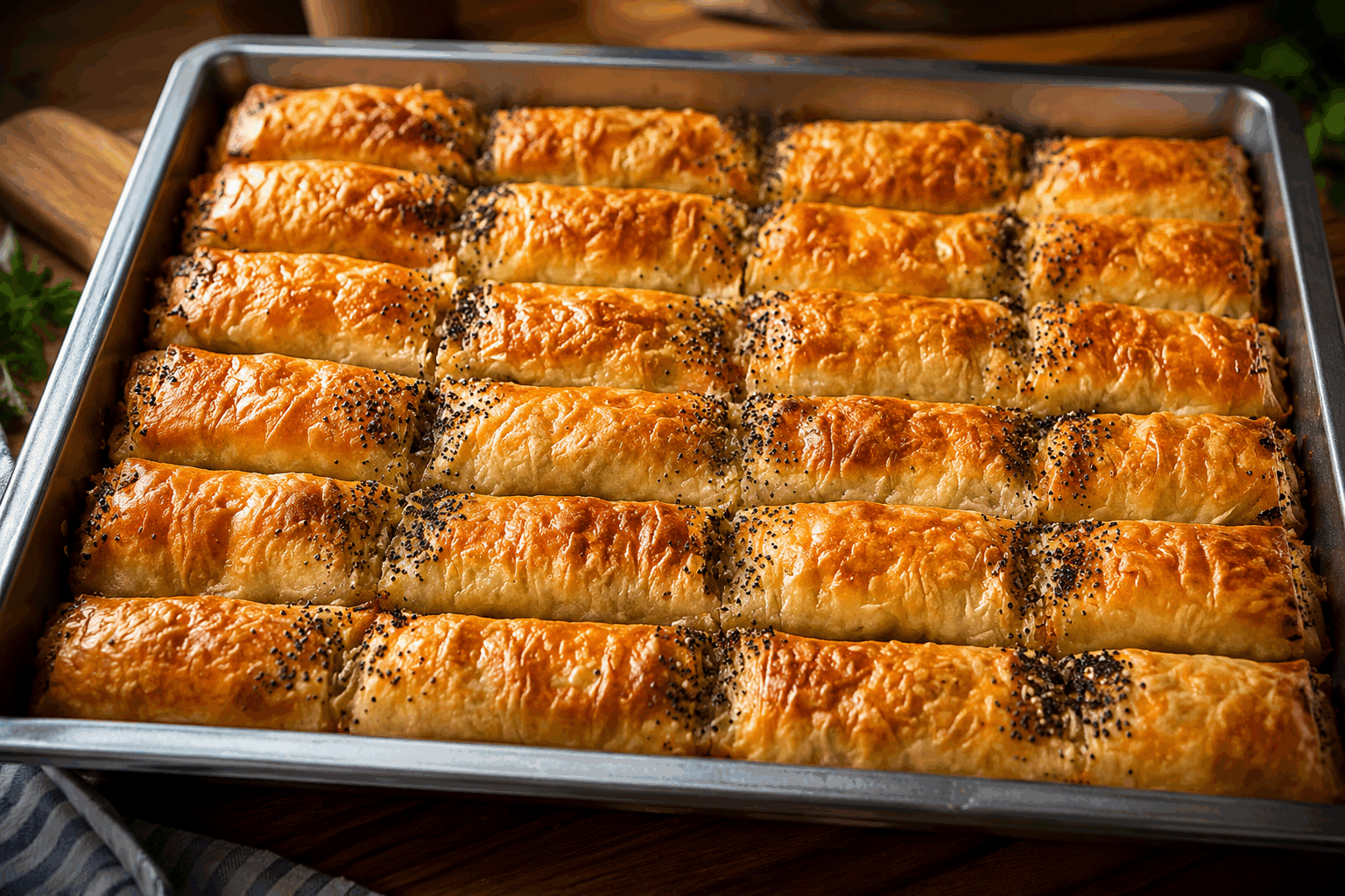 Ces boureks farcis au four, la recette rapide et irrésistible de grand-mère 😍 Description Les boureks farcis au four sont une spécialité savoureuse, croustillante et dorée, typique des cuisines méditerranéenne et nord-africaine. Cette recette rapide et facile à réaliser évoque les saveurs authentiques de la tradition familiale, parfaite pour un apéritif, un brunch ou un repas convivial. Leur garniture fondante et épicée séduira petits et grands. Informations Temps de préparation : 25 minutes Temps de cuisson : 20 minutes Nombre de portions : 12 pièces Difficulté : Facile Ingrédients Pour la garniture 250 g de viande hachée (bœuf ou agneau) 1 oignon moyen 2 gousses d'ail 100 g de fromage frais (type feta ou ricotta) 1 poignée de persil frais haché 1 cuillère à café de paprika doux 1/2 cuillère à café de cumin en poudre Sel et poivre du moulin 2 cuillères à soupe d'huile d'olive Pour l’assemblage 12 feuilles de brick Un peu de beurre fondu pour badigeonner Préparation Épluche et hache finement l’oignon et l’ail. Fais chauffer l'huile d'olive dans une poêle à feu moyen et fais revenir l’oignon et l’ail jusqu’à ce qu’ils deviennent translucides. Ajoute la viande hachée, émiette-la à la spatule et fais cuire jusqu’à ce qu’elle soit bien dorée. Incorpore les épices, le sel, le poivre, puis retire du feu et laisse tiédir. Dans un bol, mélange la viande cuite avec le fromage frais et le persil haché. Préchauffe le four à 180°C (chaleur tournante si possible). Dépose une feuille de brick sur un plan de travail, coupe-la en deux demi-cercles si elle est grande. Dépose une cuillère généreuse de garniture sur un côté de la feuille, replie en triangle en serrant bien pour enfermer la farce, puis continue à replier en triangle jusqu’à fermer le bourek entièrement. Badigeonne chaque bourek de beurre fondu pour obtenir une belle dorure à la cuisson. Dispose les boureks sur une plaque recouverte de papier cuisson, en laissant un peu d’espace entre eux. Enfourne pour environ 20 minutes, jusqu’à ce que les boureks soient bien dorés et croustillants. Sers chaud ou tiède, accompagné d’une salade fraîche ou d’une sauce au yaourt et à la menthe. Astuces Pour une version végétarienne, remplace la viande par des épinards sautés et du fromage frais. Prenez soin de bien souder les bords des boureks en les humidifiant légèrement pour éviter qu’ils ne s’ouvrent à la cuisson. Utilise du beurre fondu plutôt que de l’huile d’olive pour un croustillant optimal et une jolie coloration. Prépare les boureks à l’avance et conserve-les au réfrigérateur sur une plaque recouverte de film alimentaire avant cuisson. Service Présente les boureks en apéritif ou en entrée, accompagnés d’une salade verte croquante ou d’une sauce au yaourt, citron et herbes fraîches. Ils sont parfaits pour un repas convivial en famille ou entre amis, et s’accordent particulièrement bien avec un thé à la menthe ou un vin rosé frais.