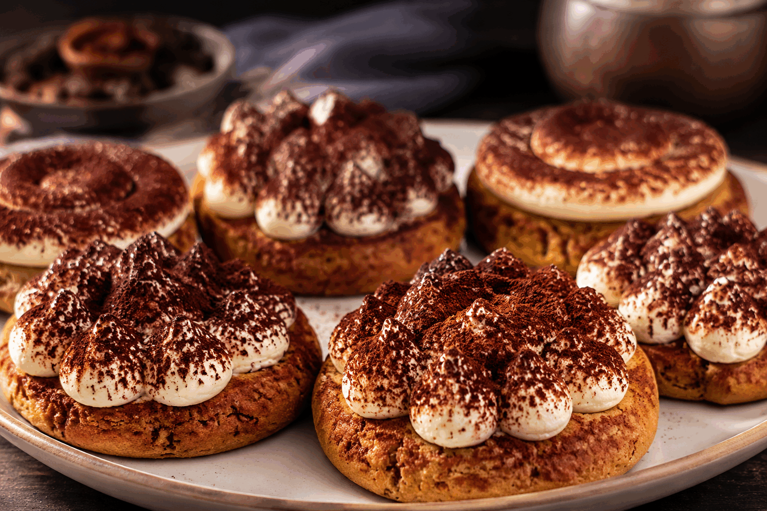 Ces cookies tiramisu en 5 minutes vont changer vos goûters pour toujours 🔥 Description Découvrez ces cookies inspirés du célèbre tiramisu italien, alliant douceur, café et mascarpone dans une version rapide et gourmande. Leur texture moelleuse et leur goût subtil de cacao promettent de ravir petits et grands lors d’une pause sucrée improvisée. Parfaits pour un goûter express ou un dessert original, ces cookies faciles à préparer sont prêts en seulement 5 minutes de cuisson. Informations Temps de préparation : 10 minutes Temps de cuisson : 5 minutes Nombre de portions : 12 cookies Difficulté : Facile Ingrédients Pour la pâte à cookies 100 g de farine 50 g de sucre 50 g de beurre doux, fondu 1 œuf 1/2 cuillère à café de levure chimique 1 pincée de sel 1 cuillère à soupe de café instantané dissous dans 1 cuillère à soupe d’eau chaude 30 g de pépites de chocolat noir Pour la garniture tiramisu 100 g de mascarpone 20 g de sucre glace 1 cuillère à café d’extrait de vanille 2 cuillères à café de cacao amer en poudre (pour saupoudrer) Préparation Préchauffe le four à 180°C (chaleur statique). Dans un saladier, mélange la farine, la levure chimique, le sucre et le sel. Ajoute le beurre fondu, l’œuf battu et le café dissous, puis mélange jusqu’à obtenir une pâte homogène. Incorpore les pépites de chocolat en répartissant bien dans la pâte. Forme 12 petites boules de pâte et dépose-les sur une plaque recouverte de papier sulfurisé, en les espaçant légèrement. Enfourne pour 5 minutes, le temps que les cookies soient légèrement dorés mais encore moelleux. Pendant la cuisson, prépare la garniture en mélangeant le mascarpone, le sucre glace et l’extrait de vanille jusqu’à obtenir une crème lisse. Une fois les cookies refroidis, dépose une cuillère de crème mascarpone sur chaque cookie. Termine en saupoudrant légèrement chaque cookie de cacao amer pour rappeler le tiramisu traditionnel. Astuces Pour intensifier la saveur café, utilise un expresso bien corsé au lieu du café instantané. Ne surcuis pas les cookies pour préserver leur moelleux incomparable. Tu peux préparer la crème mascarpone à l’avance et la conserver au frais jusqu’au moment de servir. Varie les pépites de chocolat en ajoutant des éclats de noisettes ou d’amandes pour plus de croquant. Service Servez ces cookies tiramisu en accompagnement d’un café ou d’un thé pour un goûter convivial. Dispose-les sur une assiette avec quelques grains de café en décoration pour accentuer le thème. Idéal pour impressionner vos invités avec un dessert original, rapide et gourmand.