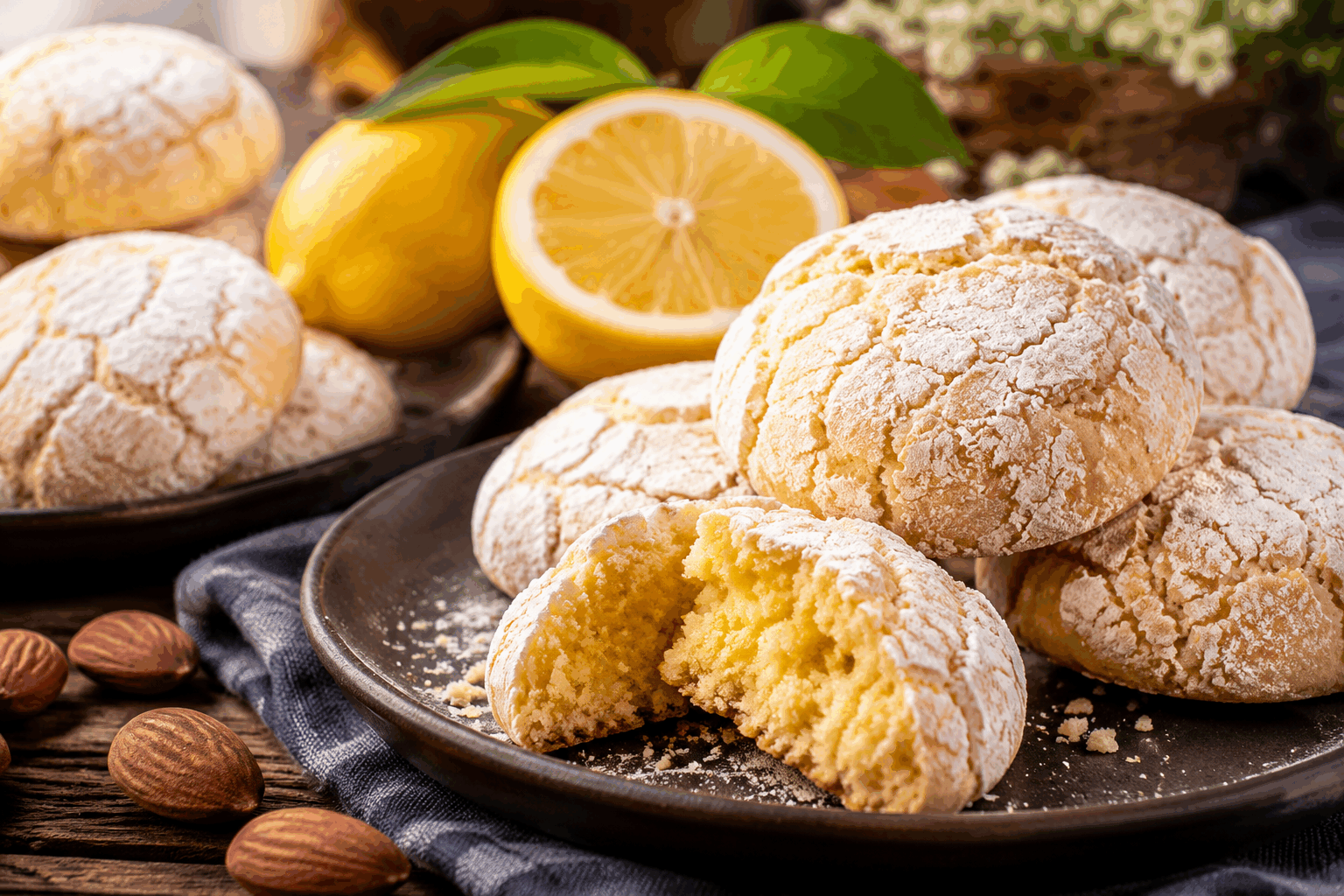 Ces petits biscuits siciliens fondent en bouche avec seulement 5 ingrédients sans farine 😍 Description Ces biscuits siciliens, appelés traditionnellement « pasticcini mandorla », sont de délicieuses douceurs moelleuses qui fondent littéralement en bouche. Préparés sans farine et avec seulement 5 ingrédients, ils révèlent la richesse de la poudre d’amande et la subtilité du miel ou du sucre, typiques de la pâtisserie de Sicile. Parfaits pour accompagner un café ou un thé lors d’une pause gourmande. Informations Temps de préparation : 15 minutes Temps de cuisson : 15 minutes Nombre de portions : 20 biscuits Difficulté : Facile Ingrédients Pour la pâte 200 g de poudre d’amandes 150 g de sucre glace 1 blanc d’œuf (environ 30 g) 1 cuillère à soupe de miel liquide (acacia ou mille fleurs) Quelques gouttes d’extrait naturel de vanille Préparation Préchauffe le four à 160°C (chaleur statique). Dans un saladier, mélange la poudre d’amandes et le sucre glace tamisé pour éviter les grumeaux. Ajoute le blanc d’œuf et le miel, puis incorpore délicatement avec une spatule jusqu’à obtenir une pâte homogène et légèrement collante. Ajoute l’extrait de vanille et mélange encore légèrement. Forme des petites boules de pâte d’environ 15 g chacune, puis dépose-les sur une plaque recouverte de papier cuisson en les espaçant suffisamment. Aplatis légèrement chaque boule avec le dos d’une cuillère pour former un petit galet. Enfourne pour 12 à 15 minutes : les biscuits doivent être légèrement dorés sur les bords mais encore moelleux au toucher. Laisse refroidir complètement sur une grille : les biscuits vont durcir à l’extérieur et rester fondants à l’intérieur. Astuces Si la pâte est trop sèche, ajoute un tout petit peu de blanc d’œuf supplémentaire, une cuillère à café à la fois. Pour un goût plus typiquement sicilien, remplace la vanille par de l’essence d’amande amère en très petite quantité (1/4 de cuillère à café). Conserve les biscuits dans une boîte hermétique à température ambiante pour préserver leur moelleux pendant 3 à 4 jours. Tu peux saupoudrer légèrement de sucre glace après cuisson pour une touche esthétique et sucrée supplémentaire. Service Servez ces petits biscuits siciliens avec un café espresso, un thé vert ou une infusion légère. Leur texture fondante accompagne parfaitement une pause gourmande ou un moment convivial entre amis ou en famille. Ils peuvent aussi être présentés dans un joli sachet transparent, idéal pour offrir.