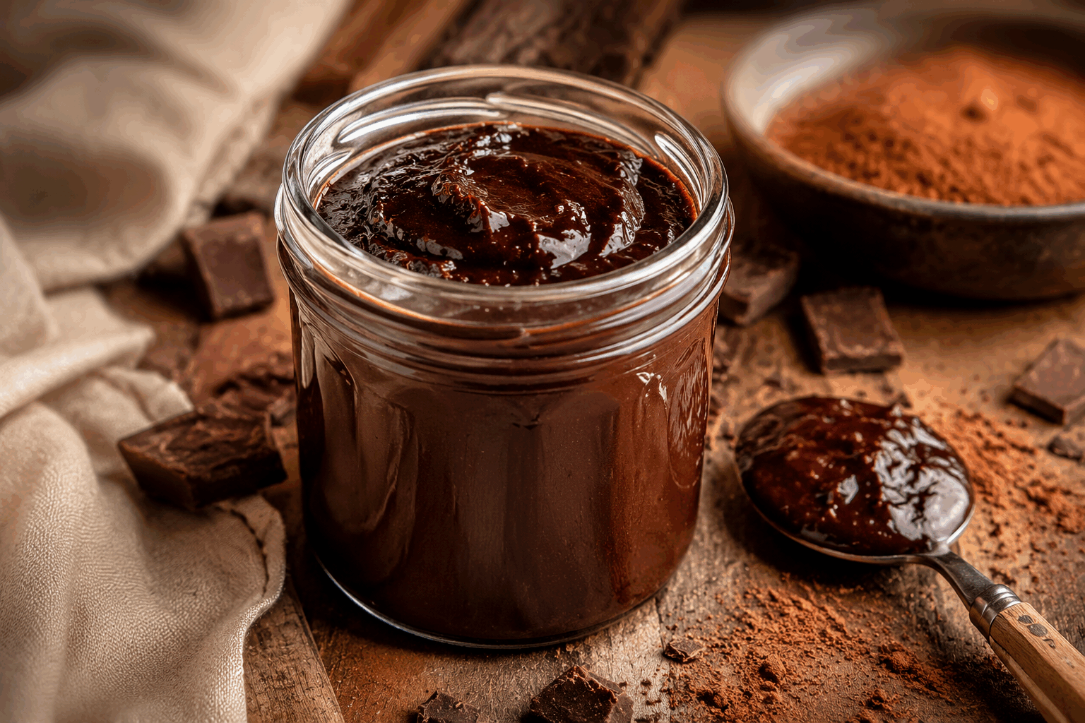 Confiture de cacao au four en 5 minutes Description Cette confiture de cacao au four est une délicieuse préparation rapide, parfaite pour sublimer vos petits déjeuners. Son goût intense de chocolat et sa texture onctueuse s’étalent facilement sur du pain ou des crêpes. Facile et rapide à réaliser, elle apportera une touche gourmande à vos matinées. Informations Temps de préparation : 2 minutes Temps de cuisson : 5 minutes Nombre de portions : 4 pots Difficulté : Facile Ingrédients Pour la confiture 200 g de poudre de cacao non sucrée 300 g de sucre en poudre 150 ml d’eau 1 cuillère à soupe de jus de citron frais 1 pincée de sel Préparation Préchauffe votre four à 180°C (th.6). Dans un grand bol résistant à la chaleur, mélange la poudre de cacao, le sucre et la pincée de sel. Ajoute l’eau et le jus de citron, puis mélange bien jusqu’à obtenir une préparation homogène. Verse le mélange dans un ou plusieurs petits pots en verre adaptés au four. Enfourne les pots sur une plaque à mi-hauteur et laisse cuire 5 minutes sans ouvrir la porte du four. Retire les pots du four avec précaution, mélange une dernière fois avec une cuillère, puis laisse refroidir à température ambiante avant de fermer les pots et de les conserver au réfrigérateur. Astuces Le jus de citron aide à la conservation de la confiture et équilibre l’amertume du cacao. Utilise une poudre de cacao de bonne qualité pour un goût plus riche et intense. Pour une texture plus lisse, tamise la poudre de cacao avant de l’incorporer. Conserve la confiture au réfrigérateur et consomme-la dans la semaine pour une fraîcheur optimale. Service Servez cette confiture de cacao au four sur des tartines de pain frais, des crêpes ou des pancakes. Elle accompagne aussi merveilleusement bien un yaourt nature ou un fromage blanc pour un petit déjeuner gourmand et équilibré. Idéale pour bien démarrer la journée avec une touche chocolatée rapide et savoureuse.