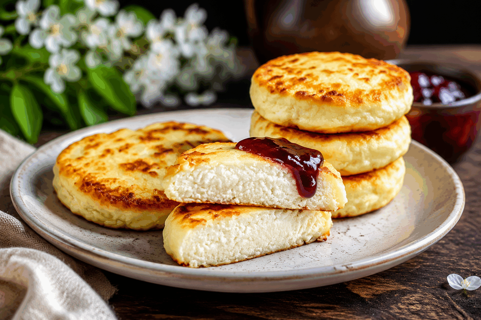 Syrniki au secret gourmand de grand-mère Description Les syrniki sont de délicieuses petites crêpes russes à base de fromage blanc, dorées à la perfection. Ce plat traditionnel, moelleux et légèrement sucré, est parfait pour un petit-déjeuner ou un goûter réconfortant. Cette recette cache un petit secret gourmand dans sa préparation, transmis de génération en génération. Informations Temps de préparation : 15 minutes Temps de cuisson : 10 minutes Nombre de portions : 6 pièces Difficulté : Facile Ingrédients Pour la pâte 250 g de fromage blanc frais (type faisselle égouttée) 1 œuf 50 g de farine + un peu pour la cuisson 30 g de sucre 1 pincée de sel 1 sachet de sucre vanillé ou 1 cuillère à café d’extrait de vanille 30 g de raisins secs (optionnel, pour le secret gourmand) 1 cuillère à soupe de lait (facultatif, pour ajuster la texture) Pour la cuisson 30 g de beurre Un peu d’huile végétale (tournesol ou colza) Préparation Fais tremper les raisins secs dans de l’eau tiède pendant 10 minutes, puis égoutte-les soigneusement. Dans un saladier, mélange le fromage blanc, l’œuf, le sucre, le sucre vanillé et la pincée de sel jusqu’à obtenir une préparation homogène. Ajoute la farine progressivement et mélange délicatement jusqu’à obtenir une pâte souple. Si elle est trop dense, ajoute un peu de lait. Incorpore les raisins secs égouttés dans la pâte, c’est le petit secret gourmand de cette recette. Farine légèrement tes mains et forme des petites galettes de 3 cm d’épaisseur environ. Fais chauffer le beurre avec un peu d’huile dans une poêle à feu moyen. La combinaison beurre/huile évite que le beurre noircisse. Dépose les syrniki dans la poêle et fais-les cuire 4 à 5 minutes de chaque côté jusqu’à ce qu’ils soient bien dorés et légèrement croustillants à l’extérieur. Égoutte-les sur du papier absorbant avant de les servir. Astuces Utilise un fromage blanc bien égoutté pour éviter que la pâte soit trop liquide et difficile à travailler. Pour une version plus légère, remplace une partie de la farine par de la semoule fine. Si tu n’as pas de raisins secs, remplace-les par des petits morceaux de chocolat ou des fruits frais coupés. Serre les syrniki avec une touche de crème fraîche épaisse ou une confiture maison pour sublimer le goût. Service Servez les syrniki chauds, accompagnés de crème fraîche, de miel ou de confiture de fruits rouges. Ils s’apprécient aussi bien au petit-déjeuner qu’au goûter, pour un moment convivial et gourmand en famille ou entre amis.