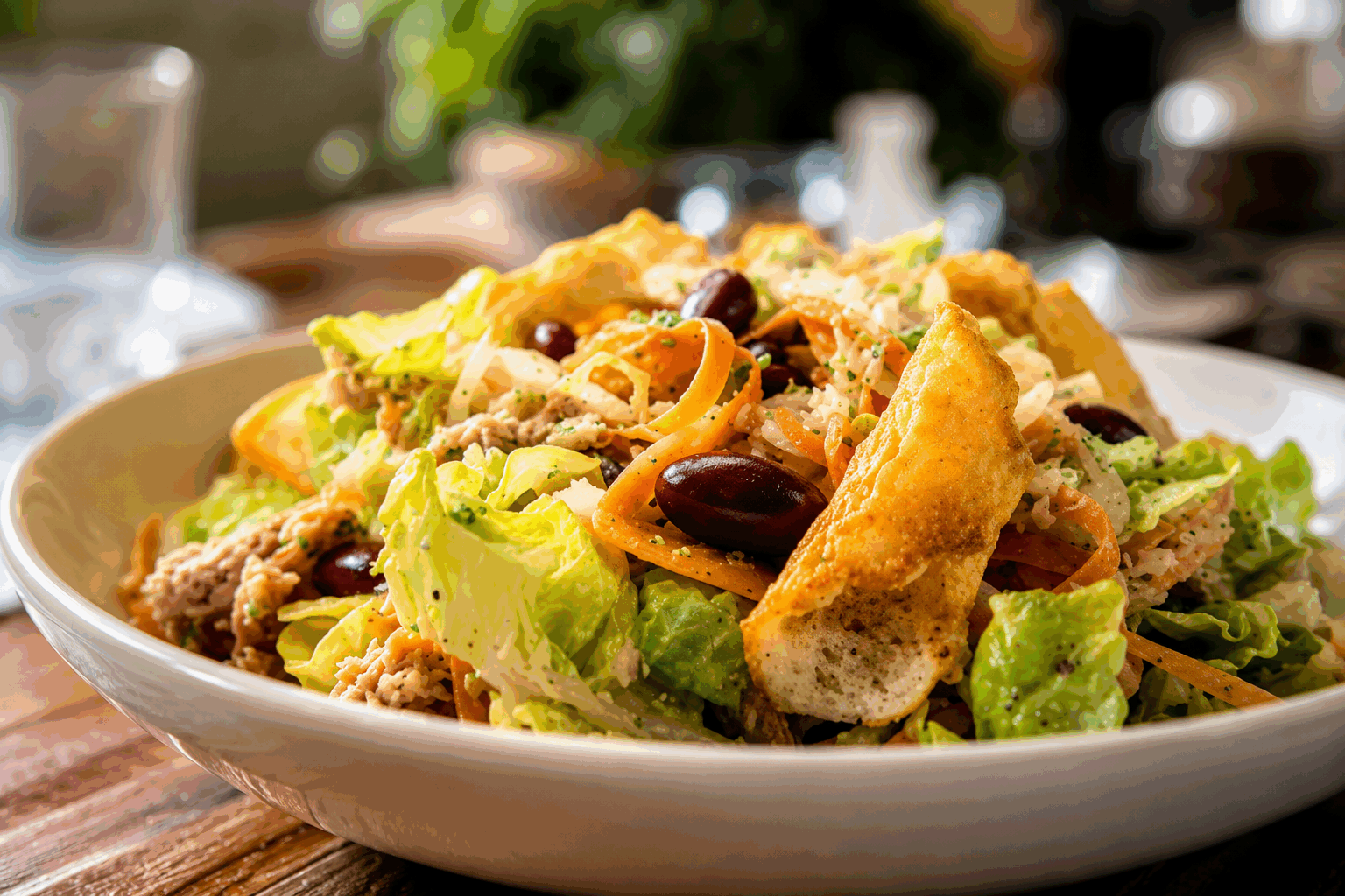 Salade express en 5 minutes qui va révolutionner vos déjeuners 😋👌 Description Cette salade fraîche et rapide à préparer allie saveurs croquantes et gourmandise pour dynamiser vos repas. Parfaite pour un déjeuner léger et équilibré, elle combine des ingrédients simples mais savoureux, idéale pour gagner du temps sans sacrifier le goût. Informations Temps de préparation : 5 minutes Temps de cuisson : 0 minute Nombre de portions : 2 personnes Difficulté : Facile Ingrédients Pour la salade 100 g de mâche ou de jeunes pousses d’épinards 150 g de tomates cerises 1 avocat mûr 1 petit concombre 50 g de feta émiettée 30 g de noix concassées Pour la vinaigrette 2 cuillères à soupe d’huile d’olive 1 cuillère à soupe de vinaigre balsamique 1 cuillère à café de miel Sel et poivre du moulin Préparation Rincez la mâche ou les jeunes pousses et essorez-les délicatement. Lavez les tomates cerises et coupez-les en deux. Épluchez l’avocat, retirez le noyau puis coupez-le en dés. Lavez le concombre, coupez-le en fines rondelles ou en demi-rondelles selon la taille. Dans un grand saladier, rassemblez la mâche, les tomates, l’avocat, le concombre, la feta émiettée et les noix. Préparez la vinaigrette en mélangeant l’huile d’olive, le vinaigre balsamique, le miel, le sel et le poivre. Versez la vinaigrette sur la salade et mélangez délicatement pour bien enrober les ingrédients. Astuces Choisissez un avocat bien mûr pour une texture onctueuse et un goût subtil. Remplacez la feta par du fromage de chèvre frais pour varier les saveurs. Ajoutez quelques feuilles de basilic frais pour un parfum méditerranéen supplémentaire. Consommez la salade immédiatement pour préserver la fraîcheur des ingrédients et éviter que l’avocat noircisse. Service Servez cette salade dans de belles assiettes creuses, accompagnée si vous le souhaitez d’une tranche de pain complet ou de baguette grillée. Elle convient parfaitement pour un déjeuner rapide, sain et savoureux, en solo ou à partager entre amis.