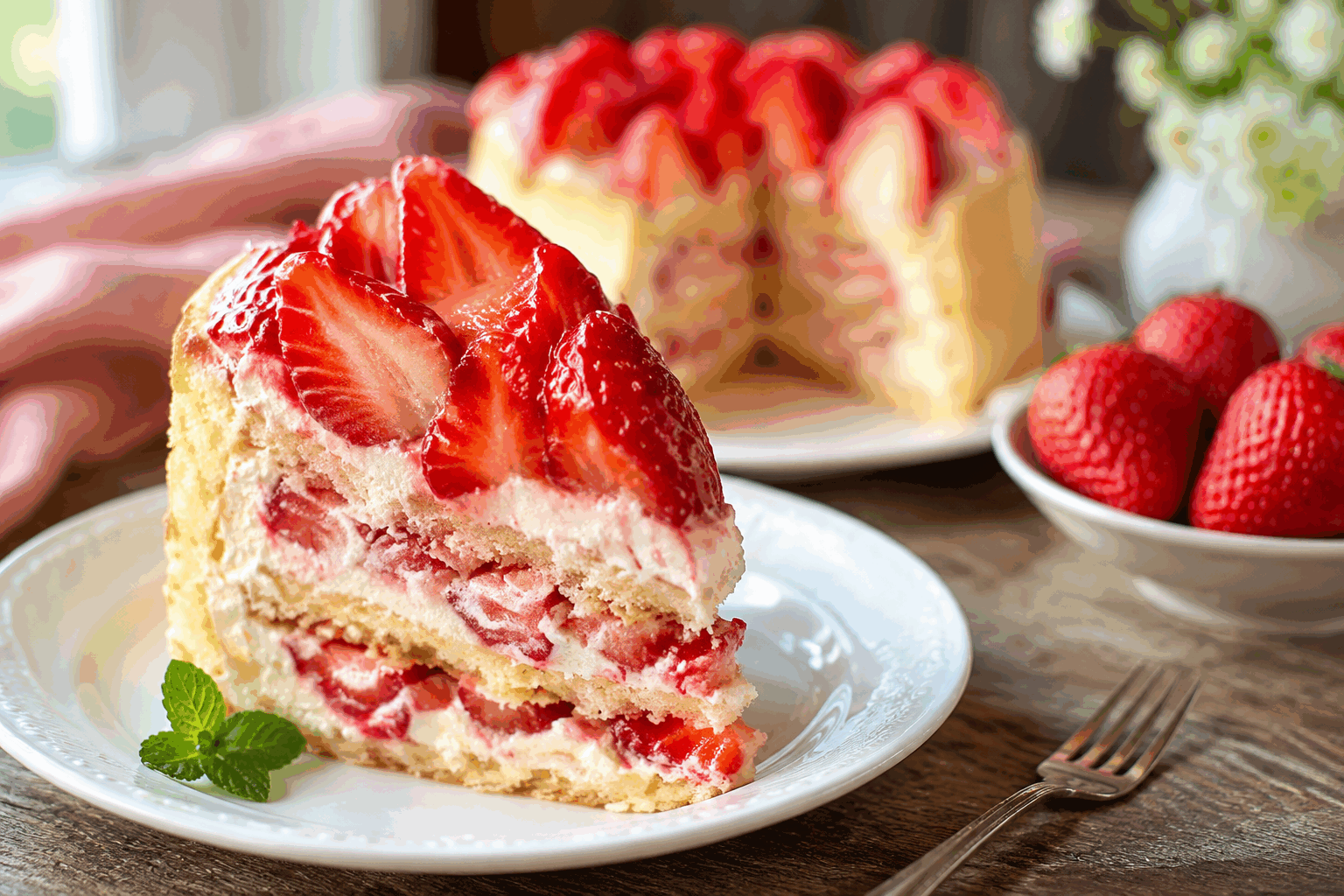 Charlotte aux fraises en 10 minutes, le dessert frais et léger qui fait fondre tout le monde ✨ Description La Charlotte aux fraises est un dessert élégant et rafraîchissant, parfait pour les journées chaudes ou pour terminer un repas en légèreté. Cette version express se prépare en seulement 10 minutes, en utilisant des biscuits à la cuillère, une crème légère et des fraises fraîches fondantes. Son goût doux et fruité séduit toujours petits et grands. Informations Temps de préparation : 10 minutes Temps de cuisson : 0 minute Nombre de portions : 6 personnes Difficulté : Facile Ingrédients Pour la base et l'assemblage 30 biscuits à la cuillère 500 g de fraises fraîches Pour la crème légère 250 g de fromage blanc ou mascarpone léger 20 cl de crème liquide entière très froide 50 g de sucre glace 1 cuillère à café d’extrait de vanille Quelques feuilles de menthe (facultatif) Préparation Rince les fraises rapidement sous l’eau froide, équeute-les puis coupe-en la moitié en tranches et laisse le reste entières pour la décoration. Monte la crème liquide bien froide en chantilly ferme à l’aide d’un fouet électrique, puis mélange délicatement avec le fromage blanc, le sucre glace et l’extrait de vanille pour obtenir une crème légère homogène. Trempe rapidement les biscuits à la cuillère dans un bol d’eau sucrée (ou de jus de fraise) pour les imbiber sans les détremper. Dispose un cercle à pâtisserie ou un moule à charlotte sur une assiette, puis tapisse les parois avec les biscuits imbibés, côté lisse vers l’intérieur. Verse une couche de crème légère au fond, ajoute une couche de fraises coupées, puis une nouvelle couche de crème. Continue ainsi jusqu’à épuisement des ingrédients, en terminant par une couche de crème. Décore le dessus avec les fraises entières et quelques feuilles de menthe pour apporter une touche colorée et fraîche. Réfrigère la charlotte au moins 1 heure si possible, mais elle peut être dégustée immédiatement pour un dessert express. Astuces Pour un goût encore plus fruité, ajoute un filet de jus de citron dans la crème. Si tu n’as pas de cercle, utilise un grand bol transparent pour un effet « verrine » élégant. Manipule les biscuits avec douceur pour éviter qu’ils ne se cassent ou ne deviennent trop mous. Réserve toujours la crème et la crème liquide au frais avant de monter la chantilly, c’est la clé pour qu’elle prenne bien. Service Sers cette charlotte bien fraîche, accompagnée d’un coulis de fraises ou d’une boule de sorbet citron pour une touche encore plus rafraîchissante. Idéale pour une fin de repas légère lors d’un déjeuner estival ou un goûter convivial entre amis ou en famille.