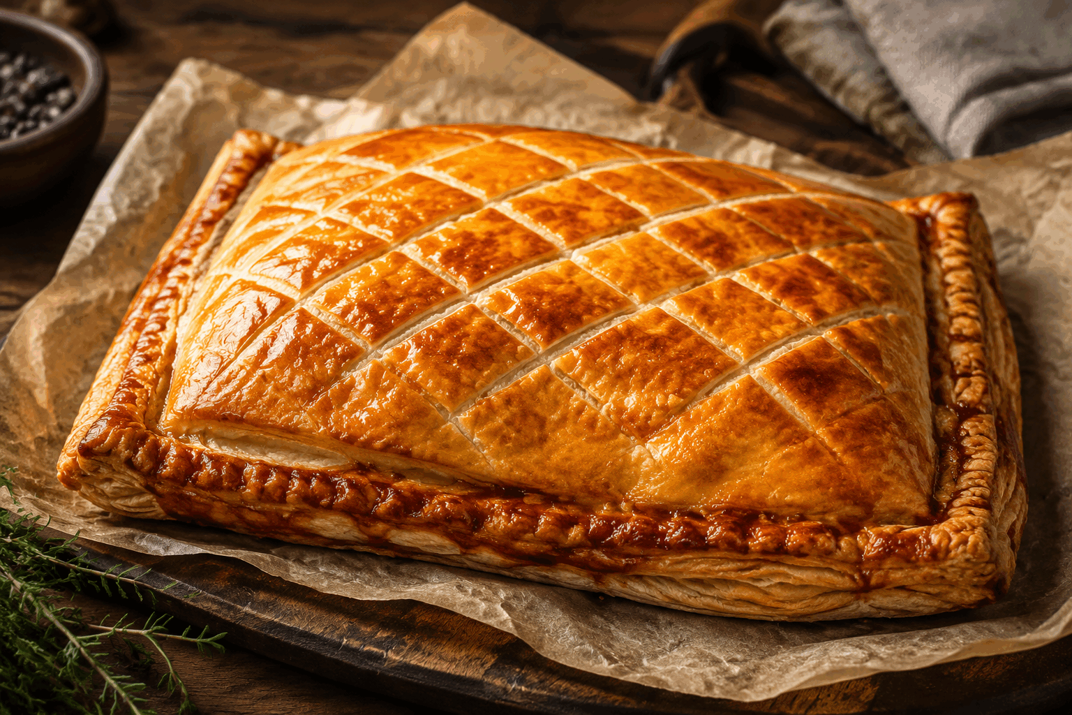 Chausson au thon et poivrons : prêt en 20 minutes, fondant à souhait 😍🔥 Description Ce chausson au thon et poivrons est une délicieuse entrée ou un plat léger, parfait pour un repas rapide ou une collation gourmande. La pâte feuilletée croustillante renferme une garniture fondante relevée par la douceur des poivrons et la saveur savoureuse du thon. Facile et rapide à préparer, il ravira les amateurs de cuisine simple et savoureuse. Informations Temps de préparation : 10 minutes Temps de cuisson : 10 minutes Nombre de portions : 4 chaussons Difficulté : Facile Ingrédients Pour la pâte 1 rouleau de pâte feuilletée prête à l’emploi Pour la garniture 150 g de thon naturel en boîte, égoutté 1 poivron rouge moyen 1 petit oignon 1 gousse d’ail 2 cuillères à soupe de crème fraîche épaisse 1 cuillère à soupe d’huile d’olive 1 cuillère à café de paprika doux Sel et poivre du moulin 1 jaune d’œuf (pour la dorure) Préparation Préchauffe le four à 200°C (chaleur statique). Lave le poivron, coupe-le en petits dés après avoir retiré les graines. Émince finement l’oignon et hache l’ail. Fais chauffer l’huile d’olive dans une poêle à feu moyen, puis fais revenir l’oignon et l’ail jusqu’à ce qu’ils deviennent translucides (environ 3 minutes). Ajoute les dés de poivron et fais cuire environ 5 minutes, jusqu’à ce qu’ils soient tendres. Assaisonne avec le paprika, le sel et le poivre. Retire la poêle du feu, puis incorpore le thon émietté et la crème fraîche. Mélange délicatement pour obtenir une garniture homogène et fondante. Déroule la pâte feuilletée et coupe 4 cercles d’environ 12 cm de diamètre à l’aide d’un emporte-pièce ou d’un bol. Dépose une généreuse cuillère de garniture au centre de chaque cercle, puis replie la pâte en deux pour former un chausson. Appuie sur les bords avec une fourchette pour bien les souder. Badigeonne la surface des chaussons avec le jaune d’œuf battu pour obtenir une belle dorure. Dispose les chaussons sur une plaque recouverte de papier cuisson et enfourne pour 10 minutes, jusqu’à ce qu’ils soient bien dorés et gonflés. Laisse tiédir quelques minutes avant de servir pour apprécier toute la fondantise de la garniture. Astuces Pour un goût encore plus parfumé, ajoute un peu de thym ou d’origan séché à la garniture. Tu peux remplacer le poivron rouge par un poivron jaune pour une touche plus douce et colorée. Si tu préfères une garniture plus crémeuse, ajoute 1 cuillère à soupe de fromage frais type ricotta ou fromage de chèvre frais. Ces chaussons se congèlent très bien avant cuisson, il suffit de les cuire directement au four en ajoutant quelques minutes au temps de cuisson. Service Servez les chaussons tièdes accompagnés d’une salade verte fraîche et d’un filet de citron pour relever la saveur. Ils s’adaptent parfaitement à un repas léger ou comme apéritif gourmand lors d’une soirée entre amis.