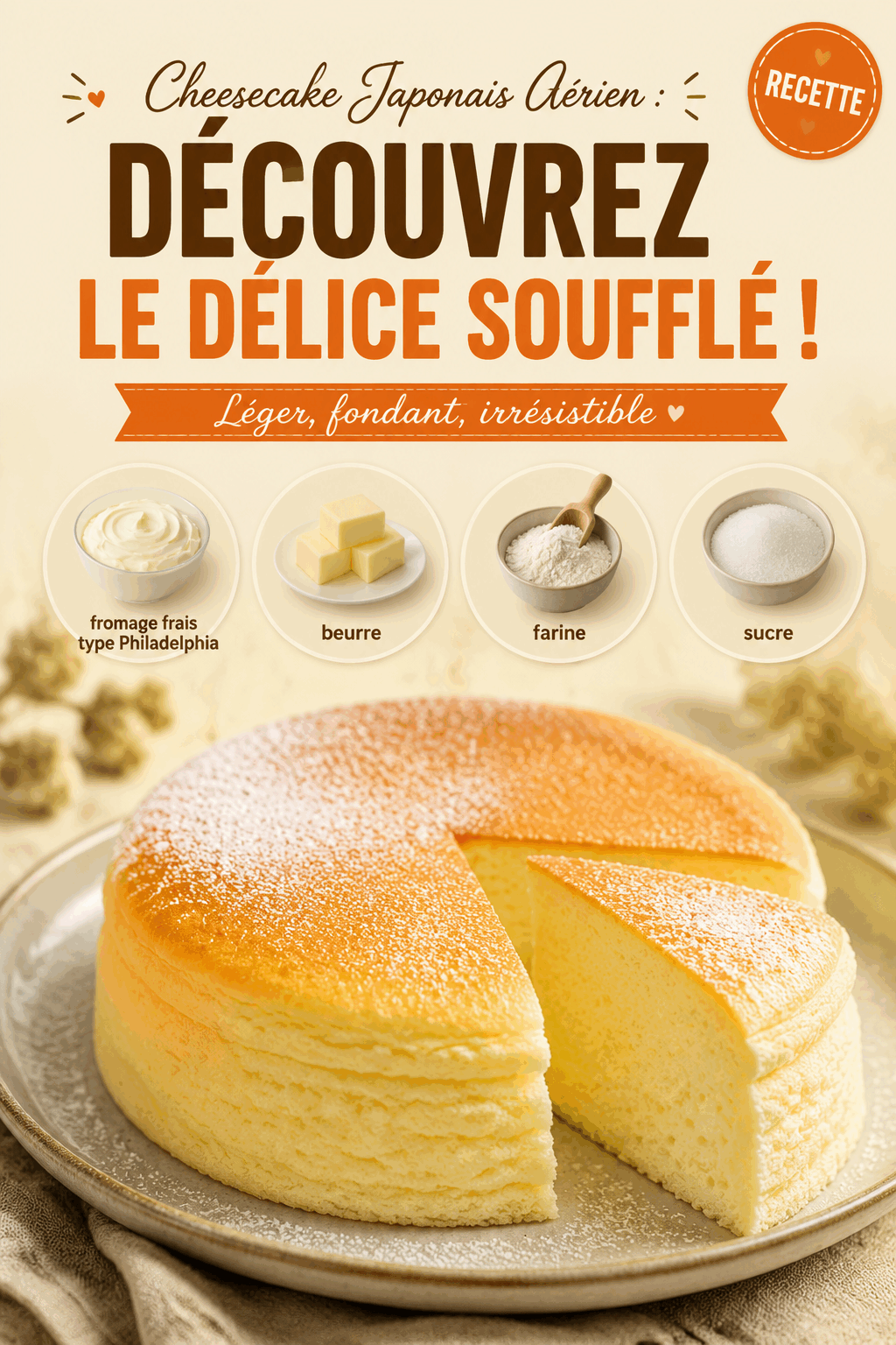 Cheesecake Japonais Aérien : Découvrez le Délice Soufflé !