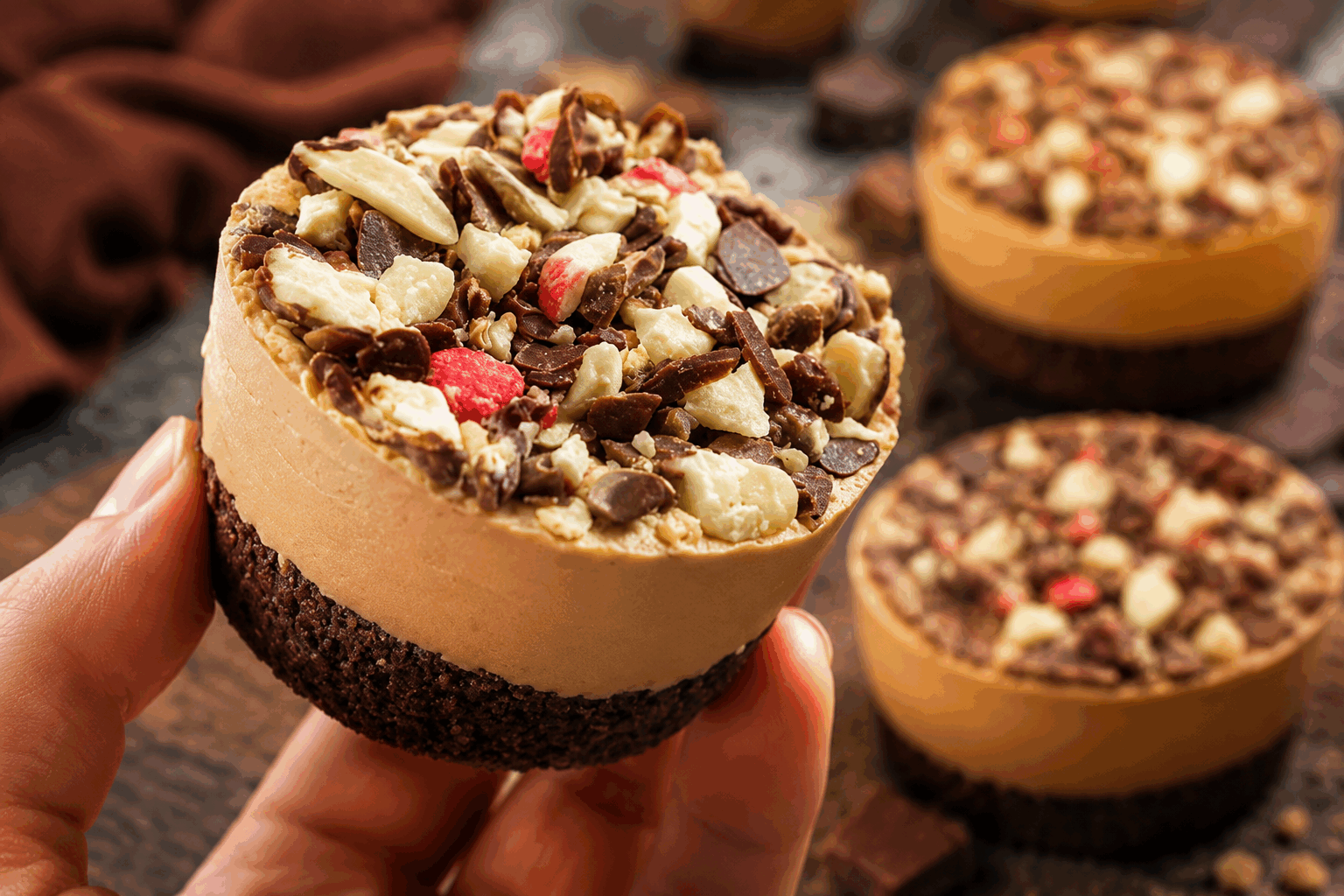 Cheesecake au chocolat sans cuisson en 5 minutes, la recette que vous allez adorer 😍