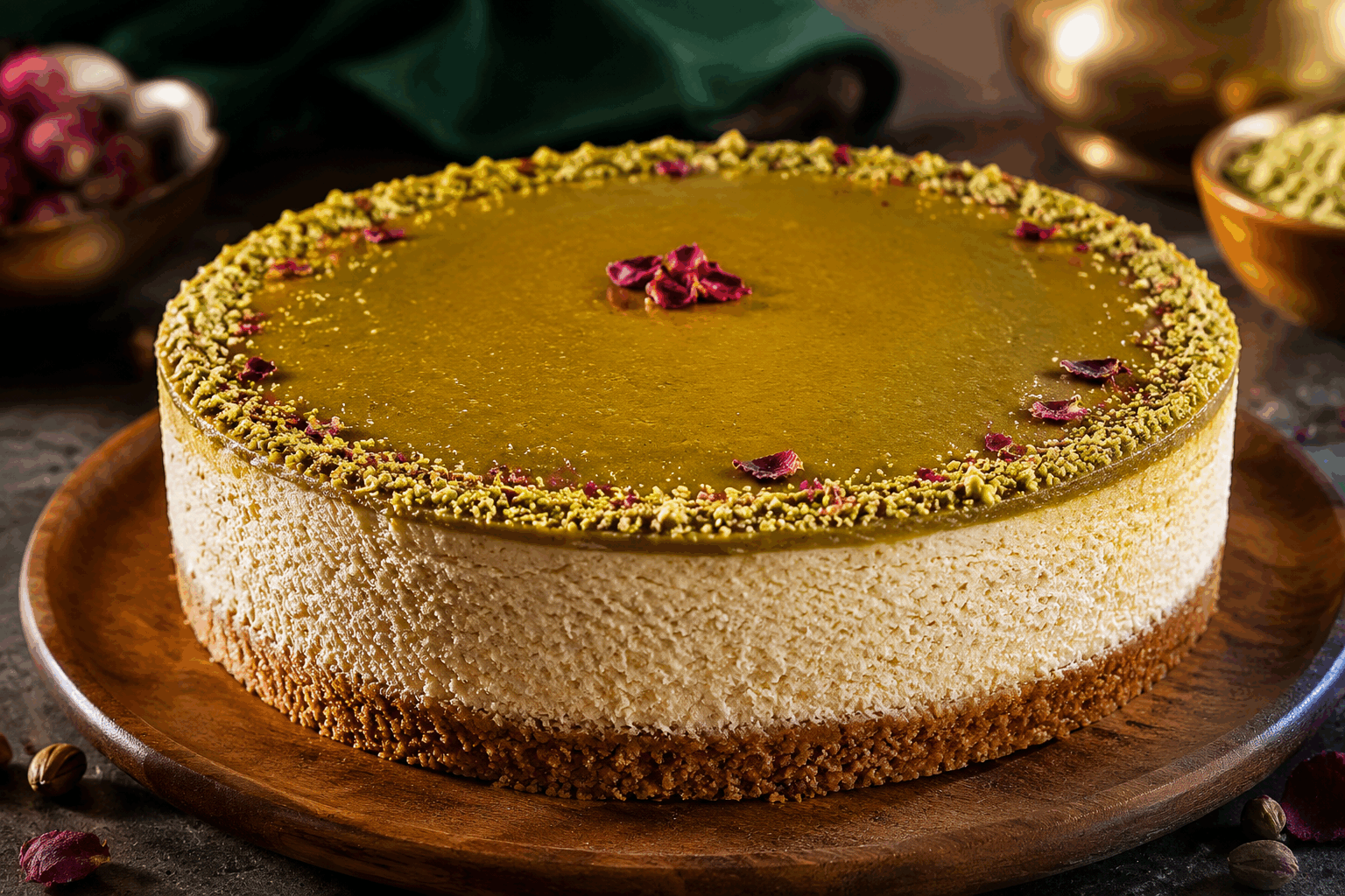 Cheesecake pistache sans cuisson ni gélatine, prêt en 5 minutes 😍