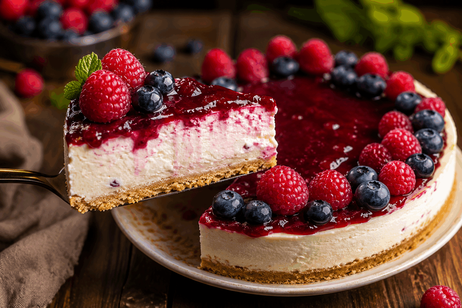 Cheesecake sans cuisson ni gélatine, prêt en 5 minutes et fondant à souhait 😍