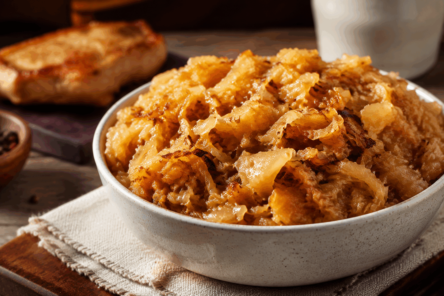 Chou caramélisé sans sucre, prêt en 10 minutes pour un goût surprenant 🔥 Description Cette recette rapide et saine vous propose un chou caramélisé naturellement, sans ajout de sucre. La cuisson à feu vif avec un caramel de légumes révèle des saveurs douces et légèrement fumées, parfaites pour accompagner vos plats d'hiver. Simple et savoureuse, elle convient aussi bien en accompagnement qu’en entrée légère. Informations Temps de préparation : 5 minutes Temps de cuisson : 10 minutes Nombre de portions : 4 personnes Difficulté : Facile Ingrédients Pour le chou caramélisé 500 g de chou blanc ou chou vert 2 cuillères à soupe d’huile d’olive 1 oignon moyen 1 gousse d’ail 1 cuillère à soupe de vinaigre balsamique Sel fin, selon goût Poivre noir fraîchement moulu, selon goût Préparation Retire les premières feuilles abîmées du chou, puis coupe-le en fines lamelles régulières. Épluche et émince finement l’oignon ainsi que la gousse d’ail. Fais chauffer l’huile d’olive dans une poêle large à feu moyen-vif. Ajoute l’oignon et l’ail, puis fais-les revenir pendant 2 minutes jusqu’à ce qu’ils soient translucides. Incorpore le chou, sale légèrement et poivre généreusement. Augmente légèrement le feu pour bien saisir le chou. Laisse cuire en remuant régulièrement pendant 5 minutes, jusqu’à ce que les bords du chou commencent à dorer. Verse le vinaigre balsamique et continue la cuisson 3 minutes de plus pour que le chou caramélise naturellement grâce à l’acidité et aux sucres naturellement présents. Rectifie l’assaisonnement si nécessaire et retire du feu. Astuces Choisis un chou bien ferme et frais pour une meilleure texture croquante après cuisson. Le vinaigre balsamique aide à créer ce goût caramélisé sans sucre ajouté, tu peux aussi tester avec un vinaigre de cidre doux. Pour un goût fumé, ajoute une pincée de paprika fumé en même temps que le sel et le poivre. Serre ce plat rapidement après cuisson pour qu’il conserve son moelleux et ses arômes intenses. Service Serre ce chou caramélisé sans sucre en accompagnement d’une viande grillée ou d’un poisson poêlé. Il est aussi délicieux servi froid en salade tiède avec une poignée de noix ou quelques graines grillées. Parfait pour un repas de semaine sain et gourmand.