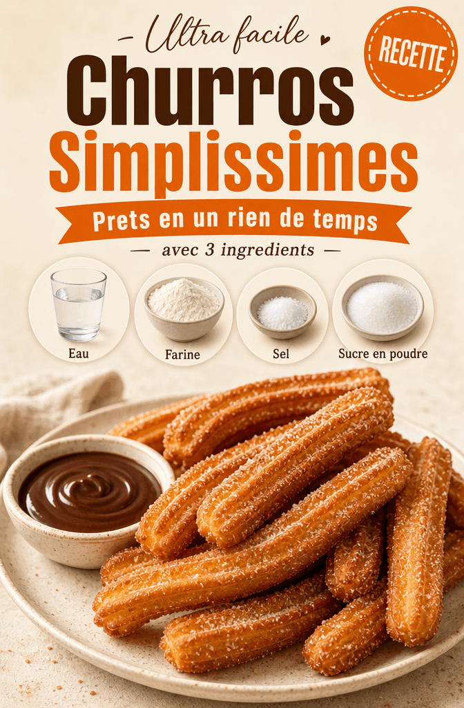 Churros Simplissimes – Prêts en un Rien de Temps avec 3 Ingrédients ! ✨