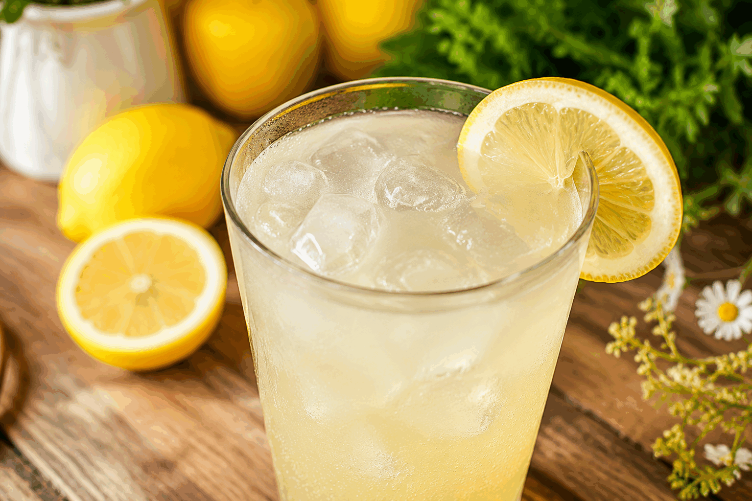 Citronnade maison en 2 ingrédients seulement, fraîcheur garantie en 5 minutes ✨ Description La citronnade maison est une boisson rafraîchissante et naturelle, idéale pour les journées chaudes d’été. Avec seulement deux ingrédients, elle offre un goût acidulé et sucré équilibré, parfait pour étancher la soif rapidement. Simple à préparer, cette recette convient aussi bien aux adultes qu’aux enfants. Informations Temps de préparation : 5 minutes Temps de cuisson : 0 minute Nombre de portions : 4 verres Difficulté : Facile Ingrédients Pour la citronnade 4 citrons jaunes frais 1 litre d’eau froide Sucre ou sirop d’agave selon le goût (optionnel, mais conseillé pour équilibrer l’acidité) Préparation Pressez les citrons pour en extraire le jus, en veillant à retirer les pépins. Versez le jus de citron dans une carafe. Ajoutez l’eau froide petit à petit en remuant. Goûtez et ajoutez un peu de sucre ou de sirop d’agave selon votre préférence. Mélangez bien afin que le sucre soit complètement dissous. Réfrigérez la citronnade pendant au moins 5 minutes ou ajoutez des glaçons pour la servir bien fraîche. Astuces Utilisez des citrons bio pour éviter tout résidu de pesticides et conservez le goût authentique. Pour une variante plus légère, remplacez une partie de l’eau par de l’eau pétillante. Ajoutez quelques feuilles de menthe fraîche au moment de servir pour une touche aromatique supplémentaire. Si vous préférez une boisson moins acide, ajoutez un peu plus d’eau ou de sucre selon votre goût. Service Servez la citronnade bien fraîche dans des verres hauts, accompagnée de glaçons et éventuellement d’une tranche de citron pour la décoration. C’est la boisson idéale pour un après-midi détente, un barbecue ou un pique-nique d’été.