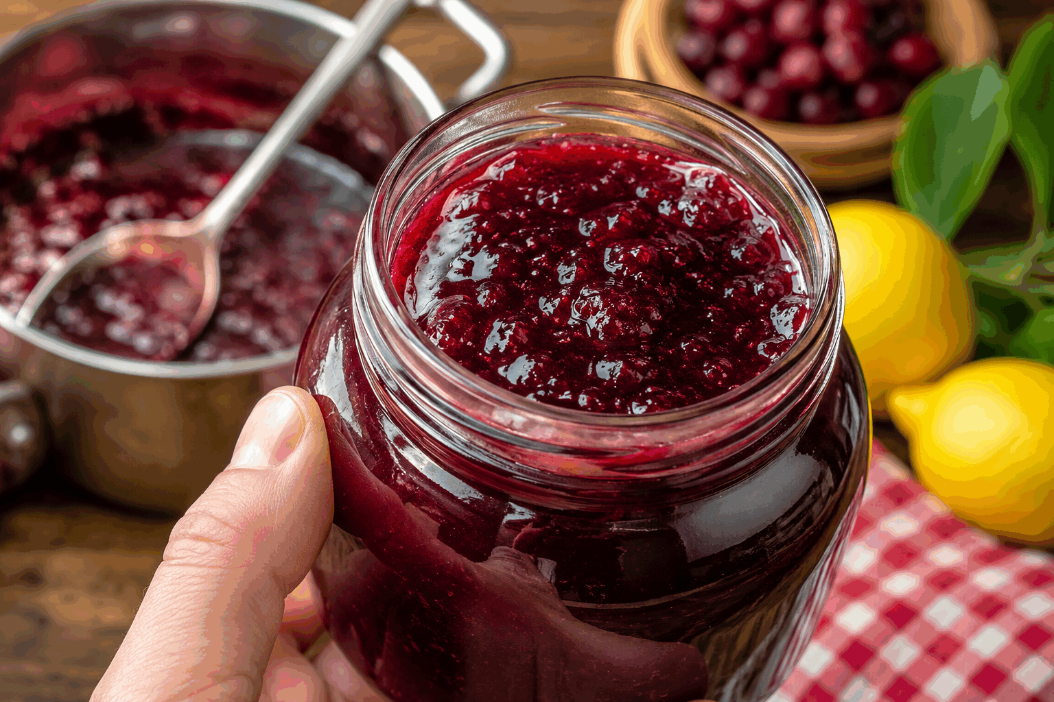 Confiture express aux fruits des bois sans sucre, prête en 5 minutes pour vos matins parfaits 🍓✨ Description Cette confiture express aux fruits des bois est une préparation rapide et saine, réalisée sans sucre ajouté. Elle offre une saveur fraîche et acidulée, idéale pour accompagner vos petits-déjeuners ou vos goûters légers. Parfaite pour les amateurs de fruits naturels, cette recette simple met en valeur la douceur et l’arôme des baies sauvages. Informations Temps de préparation : 5 minutes Temps de cuisson : 0 minute Nombre de portions : 4 pots Difficulté : Facile Ingrédients Pour la confiture 400 g de fruits des bois mélangés (fraises, framboises, myrtilles, mûres) 2 cuillères à soupe de jus de citron frais 3 cuillères à soupe de graines de chia 1 cuillère à café d’extrait de vanille (facultatif) Préparation Lave rapidement les fruits des bois et égoutte-les. Dans un bol, écrase grossièrement les fruits à l’aide d’une fourchette ou d’un presse-purée pour libérer le jus. Ajoute le jus de citron ainsi que l’extrait de vanille si désiré et mélange bien. Incorpore les graines de chia et mélange à nouveau pour bien les répartir. Laisse reposer la préparation 5 minutes à température ambiante : les graines de chia vont gonfler et épaissir naturellement la confiture. Transvase dans un pot propre et conserve au réfrigérateur jusqu’à 1 semaine. Astuces Choisis des fruits des bois bien mûrs et de saison pour une saveur maximale. Pour une texture plus lisse, mixe les fruits avant d’ajouter les graines de chia. Le jus de citron agit comme conservateur naturel et rehausse le goût, ne le zappe pas ! Cette confiture peut aussi être sucrée avec un peu de miel ou de sirop d’agave selon vos envies. Service Servez cette confiture express sur des tartines de pain complet, des pancakes ou du yaourt nature pour un petit-déjeuner sain et gourmand. Elle accompagne également à merveille des fromages frais ou des desserts légers. Idéale pour des matins pressés, elle séduira petits et grands par sa fraîcheur et son authenticité.