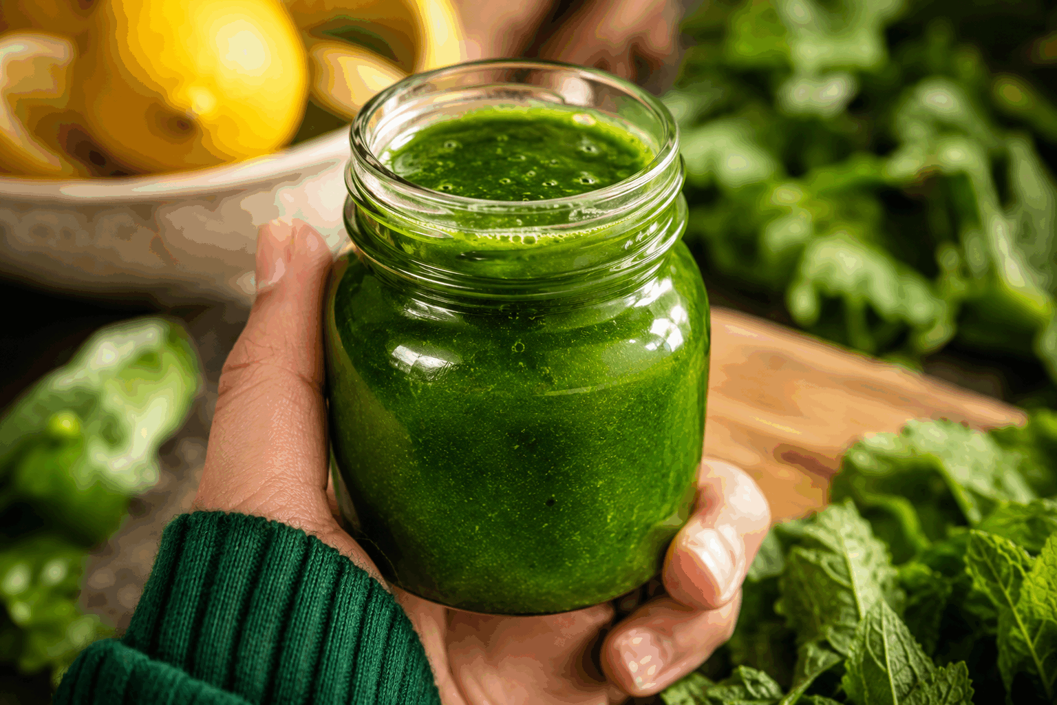 Confiture maison menthe-citron en 5 minutes, le secret des saveurs fraîches ! 🍋✨ Description Cette confiture maison allie la fraîcheur acidulée du citron à la délicate note mentholée de la menthe, pour un résultat léger et vibrant en saveurs. Facile et rapide à préparer, elle révèle un goût subtil parfait pour accompagner vos petits-déjeuners, yaourts ou desserts. Un classique revisité qui apporte un souffle de fraîcheur à toutes vos pauses gourmandes. Informations Temps de préparation : 5 minutes Temps de cuisson : 5 minutes Nombre de portions : 4 pots (environ 500 g) Difficulté : Facile Ingrédients Pour la confiture menthe-citron 250 g de sucre cristallisé 2 citrons jaunes bio (zeste et jus) 150 ml d'eau 1 bouquet de menthe fraîche (environ 15 g) 1 cuillère à café de jus de citron supplémentaire (facultatif) Préparation Rince soigneusement les citrons, puis râpe finement les zestes en évitant la partie blanche trop amère. Presser les citrons pour en extraire le jus, filtrez-le pour enlever les pépins. Lave la menthe, effeuiller puis hacher finement les feuilles. Dans une casserole, verse l'eau et le sucre, fais chauffer à feu moyen jusqu'à dissolution complète du sucre. Ajoute les zestes de citron, le jus de citron, la menthe hachée et porte à ébullition. Laisse cuire environ 5 minutes tout en remuant régulièrement pour que la confiture épaississe légèrement. Retire la casserole du feu, laisse tiédir puis verse la confiture dans des pots stérilisés. Ferme hermétiquement et conserve au réfrigérateur une fois refroidi. Astuces Pour une texture plus lisse, mixe légèrement la confiture avant de la mettre en pot. La menthe peut être remplacée par du basilic frais pour une variation originale. N’hésite pas à ajuster la quantité de sucre si tu préfères une confiture moins sucrée. Conserve les pots au frais et consomme dans les 2 semaines pour préserver toute la fraîcheur des ingrédients. Service Servez cette confiture rafraîchissante sur des tartines de pain grillé, des crêpes ou des yaourts nature. Elle accompagne parfaitement aussi bien un petit-déjeuner vitaminé qu’un brunch entre amis. Son parfum acidulé et mentholé apportera une touche originale et légère à vos desserts simples ou fromages frais.