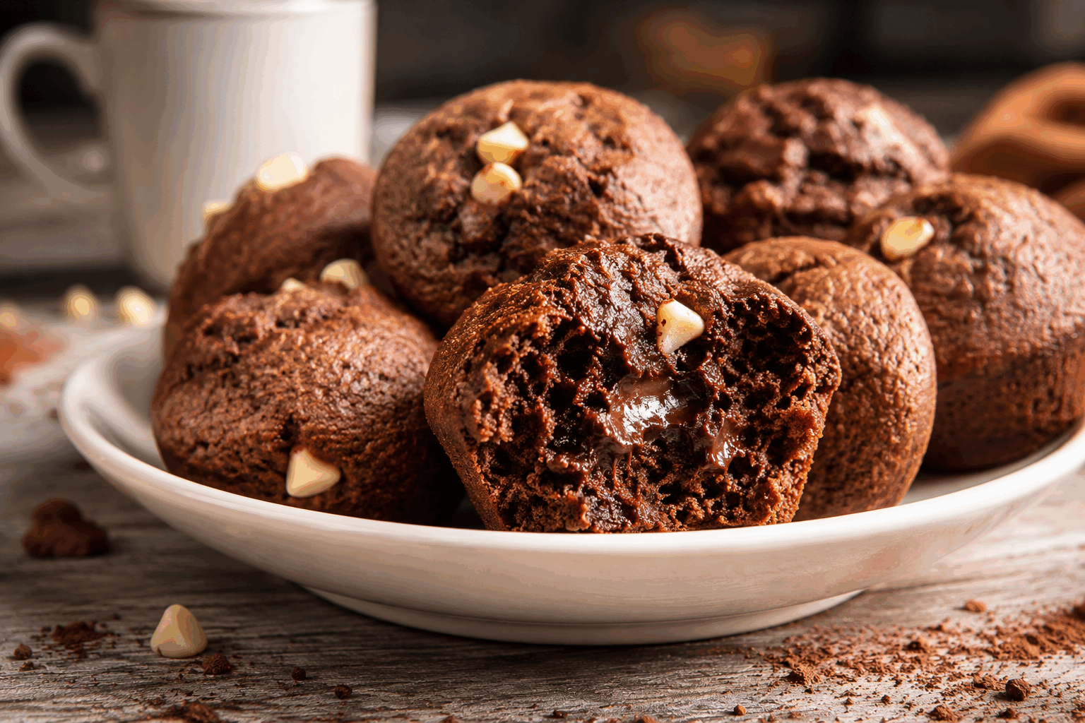 Cookies moelleux au chocolat en 5 minutes : le secret pour un réconfort immédiat ♥ Description Ces cookies moelleux au chocolat sont parfaits pour une pause gourmande express. Leur texture fondante et leur goût intense en chocolat apportent un véritable moment de réconfort instantané. Idéaux à préparer rapidement lorsque l’envie sucrée se fait sentir. Informations Temps de préparation : 5 minutes Temps de cuisson : 10 minutes Nombre de portions : 8 cookies Difficulté : Facile Ingrédients Pour la pâte 100 g de beurre doux 100 g de sucre roux 1 œuf moyen 150 g de farine de blé 1 cuillère à café de levure chimique 1 pincée de sel 100 g de pépites de chocolat noir Préparation Préchauffe le four à 180°C (chaleur tournante de préférence). Fais fondre le beurre doucement au micro-ondes ou dans une casserole, puis laisse-le tiédir. Dans un saladier, mélange le beurre fondu avec le sucre roux jusqu’à obtenir une texture homogène. Ajoute l'œuf et mélange vigoureusement pour bien l’incorporer. Incorpore la farine tamisée avec la levure chimique et la pincée de sel, puis mélange juste ce qu’il faut pour obtenir une pâte souple. Ajoute les pépites de chocolat en les répartissant uniformément dans la pâte. Forme des boules de pâte à l’aide d’une cuillère à soupe et dépose-les sur une plaque recouverte de papier cuisson, en les espaçant légèrement. Enfourne pour 8 à 10 minutes, en surveillant bien la cuisson : les bords doivent être légèrement dorés tandis que le centre reste moelleux. Laisse refroidir 5 minutes avant de décoller avec une spatule pour préserver le moelleux. Astuces Pour encore plus de gourmandise, ajoute une pincée de fleur de sel sur chaque cookie avant cuisson. Utilise des pépites de chocolat noir de qualité pour une saveur intense et un contraste bien fondant. Ne trop travaille pas la pâte une fois les ingrédients secs ajoutés pour conserver une texture moelleuse. Conserve les cookies dans une boîte hermétique à température ambiante pour garder leur moelleux plusieurs jours. Service Sers ces cookies moelleux au chocolat tièdes avec un verre de lait froid, une tasse de café ou un chocolat chaud. Ils sont parfaits pour un goûter rapide, une pause sucrée entre amis ou un dessert gourmand improvisé.
