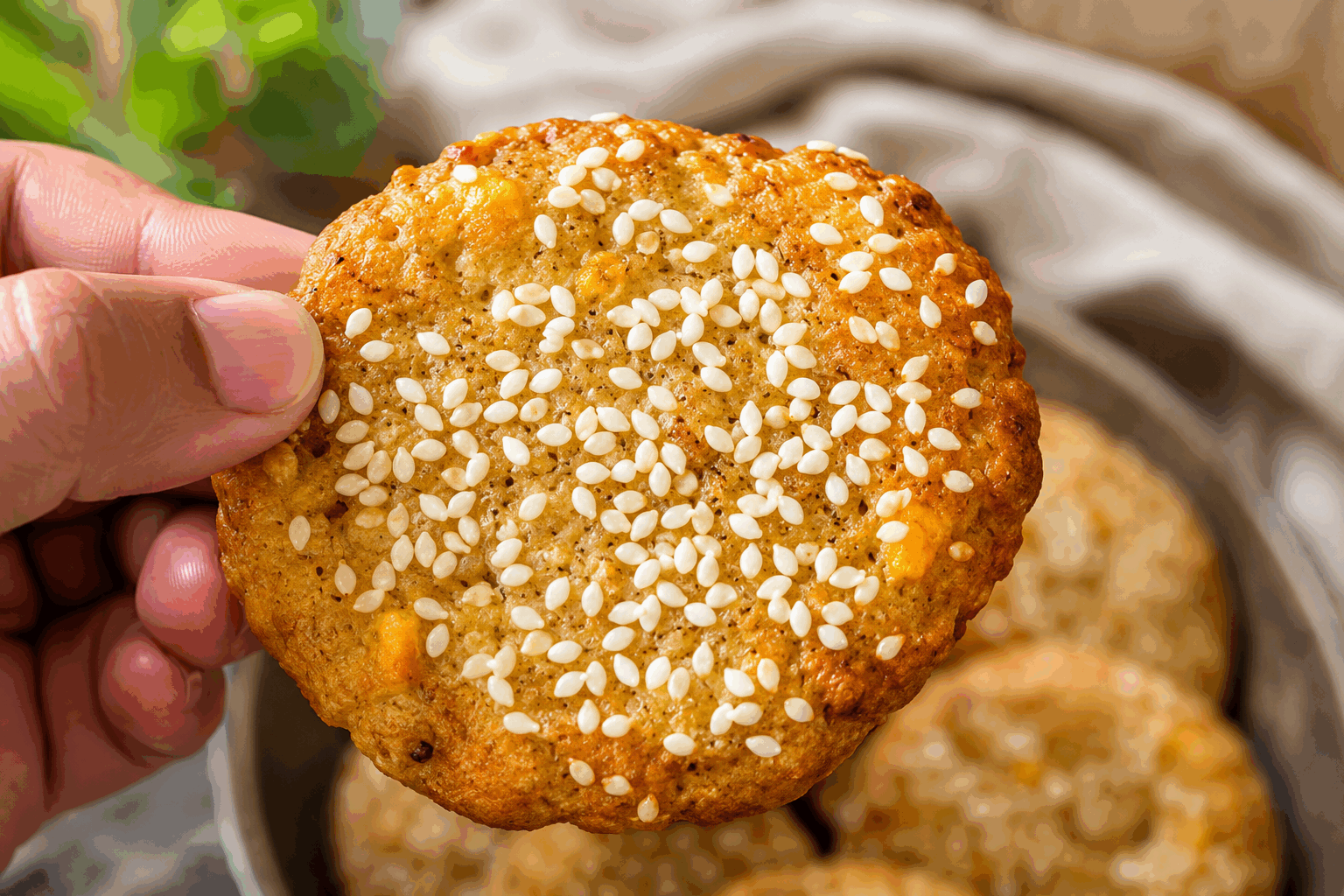 Cookies salés sans gluten et sans farine, prêts en 4 ingrédients seulement ! 👌✨
