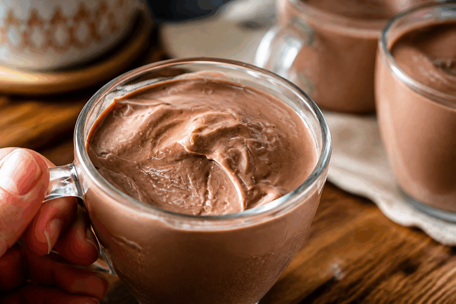 Crème chocolat express sans œufs ni farine, prête en 3 minutes et sans cuisson 😍