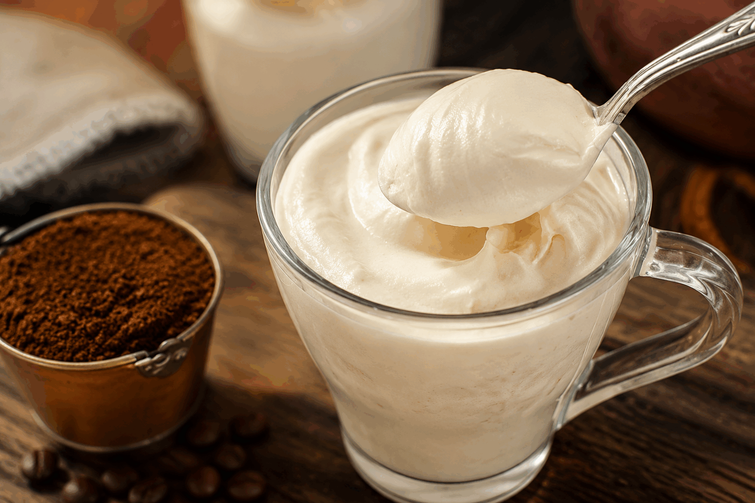 Crème de café onctueuse en 5 minutes, le dessert qui va vous surprendre 🔥 Description Cette crème de café onctueuse est un dessert rapide et délicieux qui ravira les amateurs de café. Sa texture veloutée et son goût intense en font une douceur parfaite à déguster après un repas ou lors d’une pause gourmande. Facile à préparer en seulement 5 minutes, cette recette surprend par sa simplicité et son équilibre parfumé. Informations Temps de préparation : 5 minutes Temps de cuisson : 0 minute Nombre de portions : 4 Difficulté : Facile Ingrédients Pour la crème au café 250 ml de crème liquide entière très froide 2 cuillères à soupe de sucre glace 2 cuillères à café de café soluble instantané 1 cuillère à café d’extrait de vanille (facultatif) Préparation Verse la crème liquide très froide dans un saladier bien frais. Ajoute le sucre glace, le café soluble et l’extrait de vanille. Fouette la préparation à l’aide d’un batteur électrique jusqu’à obtenir une chantilly ferme et légère. Répartis la crème de café onctueuse dans des verrines ou petits bols. Place au frais pendant 5 minutes avant de servir pour une texture encore plus fraîche. Astuces Utilise une crème entière bien froide pour faciliter la montée en chantilly. Ajoute progressivement le café soluble pour ajuster l’intensité du goût à ton goût. Tu peux remplacer le café soluble par un espresso froid pour un arôme naturel. Pour une touche gourmande, saupoudre un peu de cacao amer ou râpe du chocolat noir sur le dessus. Service Serre cette crème de café onctueuse bien fraîche dans de petites verrines, accompagnée de biscuits croquants comme des amaretti ou des sablés. Ce dessert express est idéal pour conclure un dîner convivial ou pour une pause café chic et légère.