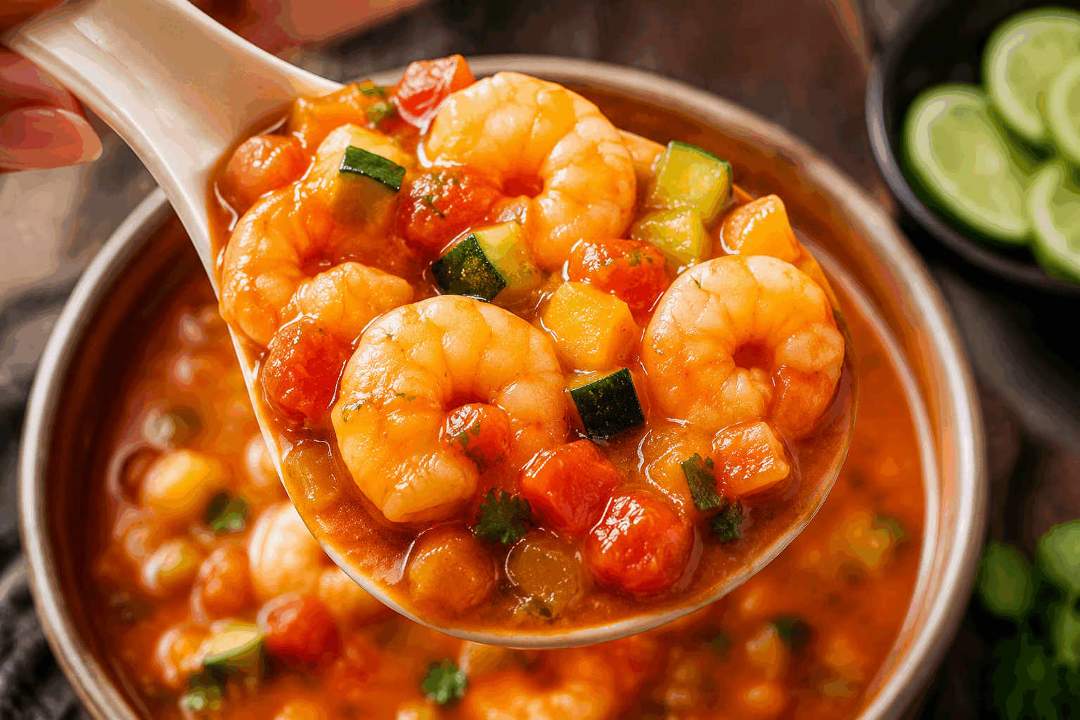 Crevettes à la sauce aigre-douce maison en 10 minutes, un vrai délice maison 🍅👌 Description Ce plat de crevettes sautées est nappé d’une sauce aigre-douce maison savoureuse et légèrement fruitée, révélant un équilibre parfait entre douceur et acidité. Rapide à préparer, il convient parfaitement aux soirs de semaine quand on veut se régaler sans passer des heures en cuisine. Informations Temps de préparation : 5 minutes Temps de cuisson : 5 minutes Nombre de portions : 2 personnes Difficulté : Facile Ingrédients Pour la sauce aigre-douce 3 cuillères à soupe de ketchup 2 cuillères à soupe de sucre roux 2 cuillères à soupe de vinaigre de cidre 1 cuillère à soupe de sauce soja 100 ml d’eau 1 cuillère à café de fécule de maïs (maïzena) 1 petite gousse d’ail émincée 1/2 cuillère à café de gingembre frais râpé Pour les crevettes 300 g de crevettes décortiquées et déveinées 1 cuillère à soupe d’huile d’olive 1 petit poivron rouge coupé en dés 1 petit oignon nouveau émincé Sel et poivre du moulin Quelques feuilles de coriandre fraîche (facultatif) Préparation Prépare la sauce : Dans un bol, mélange le ketchup, le sucre roux, le vinaigre de cidre, la sauce soja et l’eau. Ajoute la fécule de maïs diluée dans un peu d’eau froide pour éviter les grumeaux. Chauffe l’huile d’olive dans une poêle à feu moyen-vif. Ajoute l’ail et le gingembre, fais revenir 30 secondes sans les brûler. Ajoute les crevettes et le poivron rouge. Sale légèrement, poivre, puis fais sauter 2 à 3 minutes jusqu’à ce que les crevettes deviennent roses et opaques. Verse la sauce sur les crevettes et remue continuellement. Laisse cuire encore 2 minutes jusqu’à ce que la sauce épaississe et enrobe bien les crevettes. Incorpore l’oignon nouveau émincé, mélange brièvement puis enlève du feu. Astuces Pour une sauce plus fruitée, ajoute un tout petit peu de jus d’ananas ou des morceaux très fins de mangue. Utilise des crevettes fraîches ou surgelées décongelées pour une meilleure texture. Ne fais pas trop cuire les crevettes, elles doivent rester tendres et juteuses. Si la sauce est trop épaisse, ajuste avec un peu d’eau chaude pour garder la texture agréable. Service Servez ce plat accompagné de riz jasmin ou de riz basmati vapeur pour absorber la sauce gourmand. Une salade verte croquante ou des légumes sautés complèteront parfaitement ce repas simple et gourmand, idéal pour un dîner rapide en semaine.
