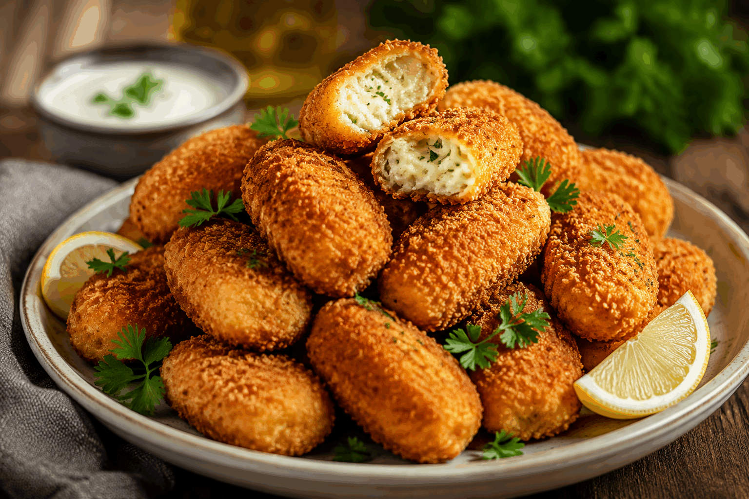 Croquettes de poulet ultra fondantes en 5 minutes, la recette que vous allez adorer 🔥 Description Ces croquettes de poulet sont incroyablement fondantes et rapides à préparer, idéales pour un encas ou un repas léger. Leur texture moelleuse et leur goût savoureux raviront petits et grands. Parfaites quand vous manquez de temps mais ne voulez rien sacrifier à la gourmandise. Informations Temps de préparation : 3 minutes Temps de cuisson : 2 minutes Nombre de portions : 4 personnes (12 croquettes) Difficulté : Facile Ingrédients Pour les croquettes 250 g de blanc de poulet haché 1 œuf 50 g de chapelure 30 g de fromage râpé (emmental ou comté) 2 cuillères à soupe de crème fraîche épaisse 1 gousse d’ail pressée 1 cuillère à soupe de persil frais haché Sel et poivre du moulin Huile d’olive pour la cuisson Préparation Mélange dans un saladier le blanc de poulet haché avec l’œuf, la crème fraîche, le fromage râpé, l’ail et le persil. Assaisonne avec du sel et du poivre, puis incorpore la chapelure petit à petit jusqu’à obtenir une pâte suffisamment malléable pour former des croquettes. Façonne 12 petits cylindres avec tes mains humides pour éviter que la préparation colle. Fais chauffer une poêle avec un filet d’huile d’olive à feu moyen-vif. Dépose les croquettes et fais-les dorer 1 minute de chaque côté jusqu’à ce qu’elles soient bien dorées et cuites à cœur. Retire les croquettes et laisse-les reposer 1 minute avant de servir pour que l’intérieur devienne ultra fondant. Astuces Pour un cœur encore plus fondant, ajoute un cube de fromage à l’intérieur de chaque croquette avant de les cuire. Si tu n’as pas de blancs de poulet hachés, utilise des filets de poulet mixés rapidement au robot avec un peu de crème. Veille à ne pas trop cuire les croquettes pour garder la texture fondante et éviter qu’elles deviennent sèches. Pour gagner du temps, prépare la pâte à l’avance et conserve-la au frais avant de façonner les croquettes. Service Servez ces croquettes chaudes, accompagnées d’une salade verte croquante ou d’un dip léger au yaourt et herbes fraîches. Parfait pour un apéritif rapide, un déjeuner sur le pouce ou un dîner convivial en famille.